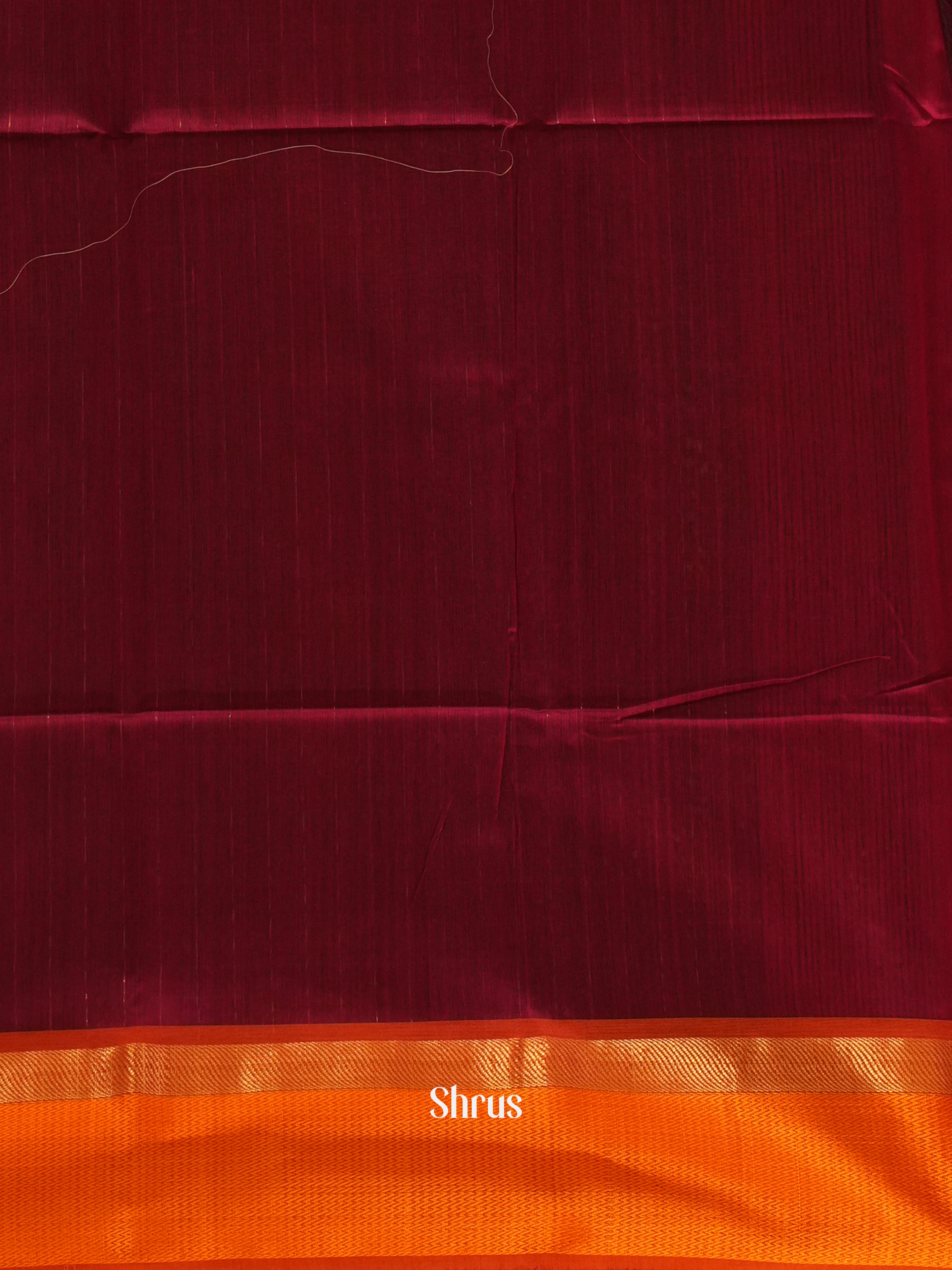 Black & Orange - Maheshwari silkcotton Saree - Shop on ShrusEternity.com