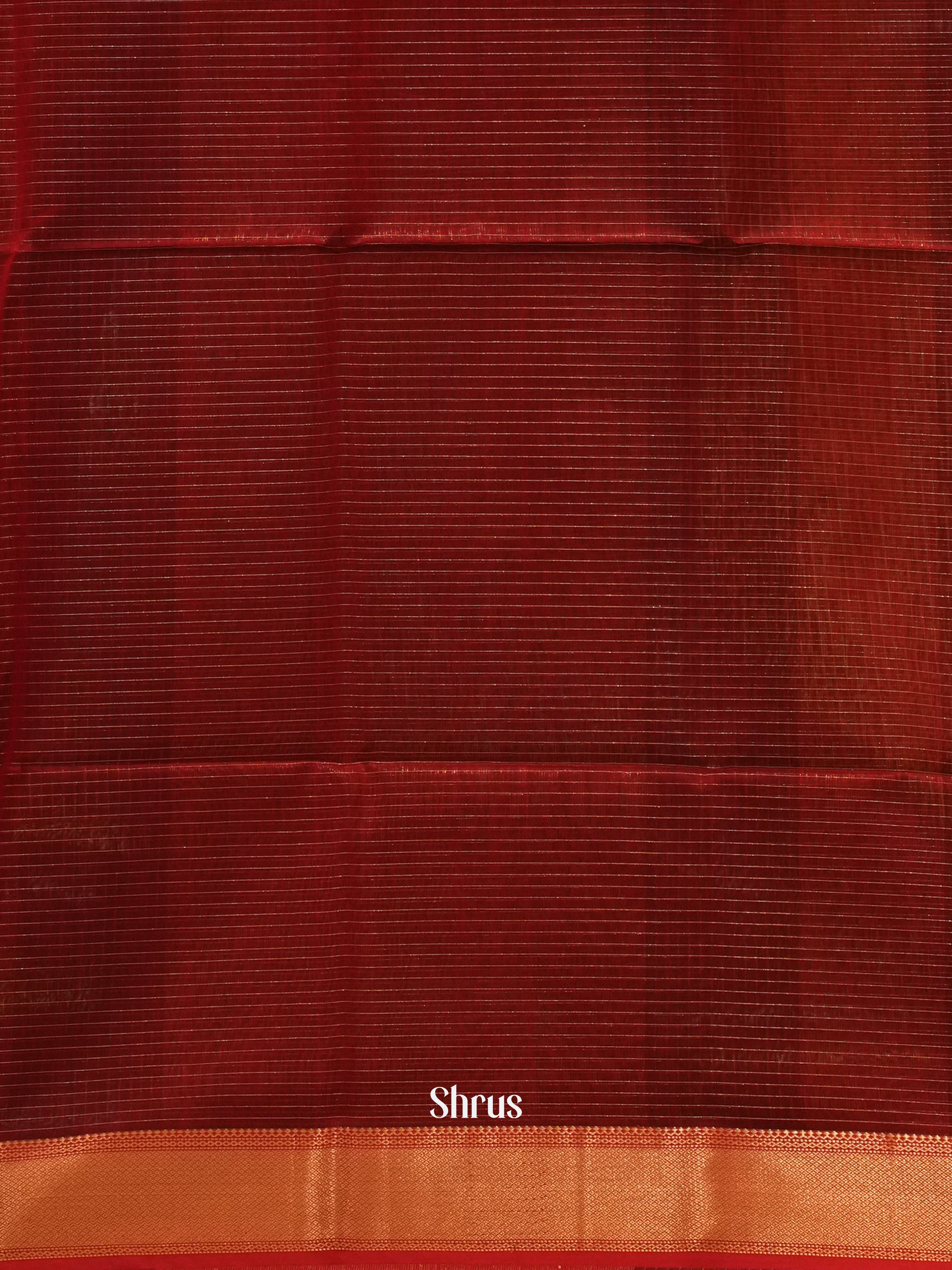Black & Red - Maheshwari silkcotton Saree - Shop on ShrusEternity.com