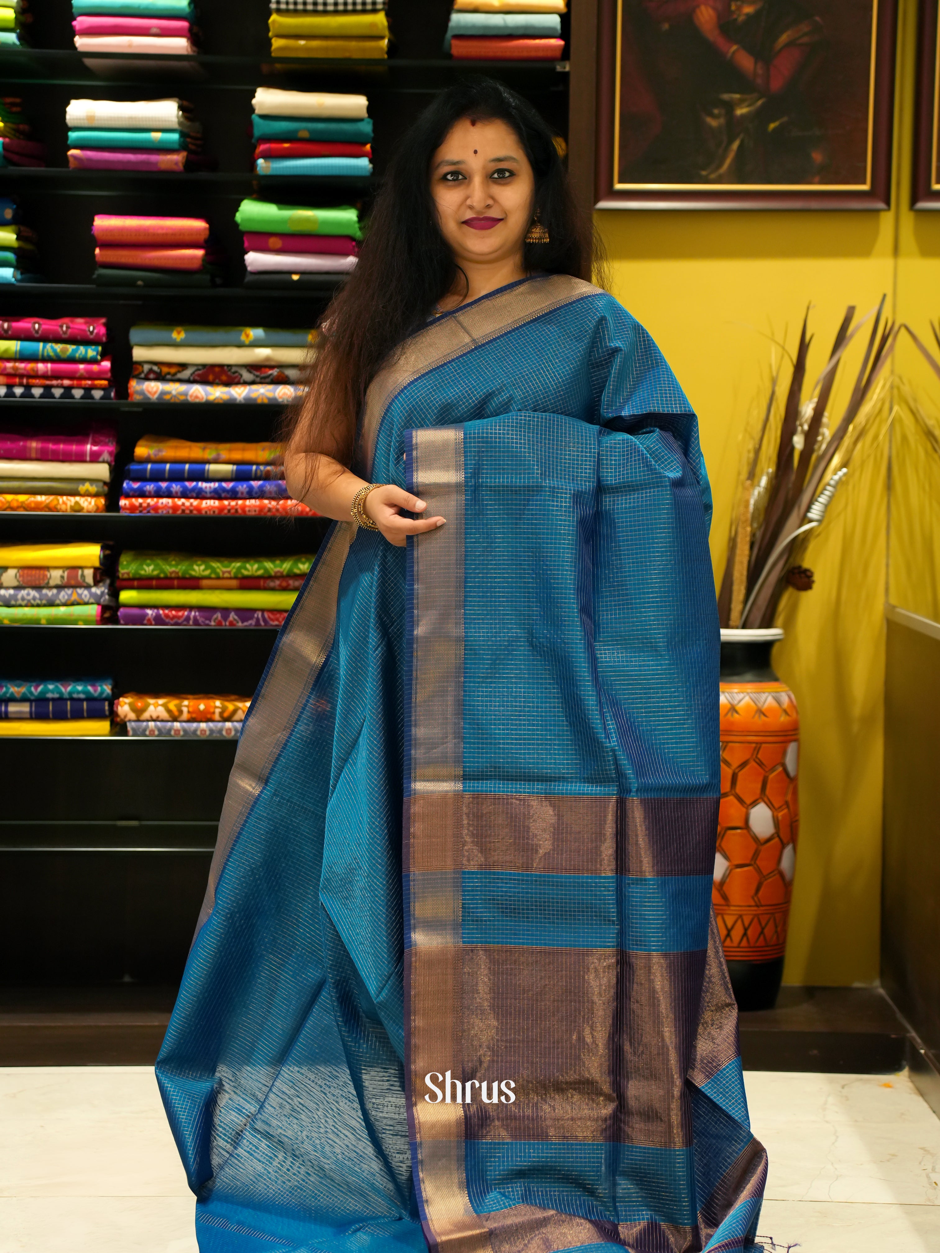 CFS04103 - Maheshwari silkcotton Saree - Shop on ShrusEternity.com