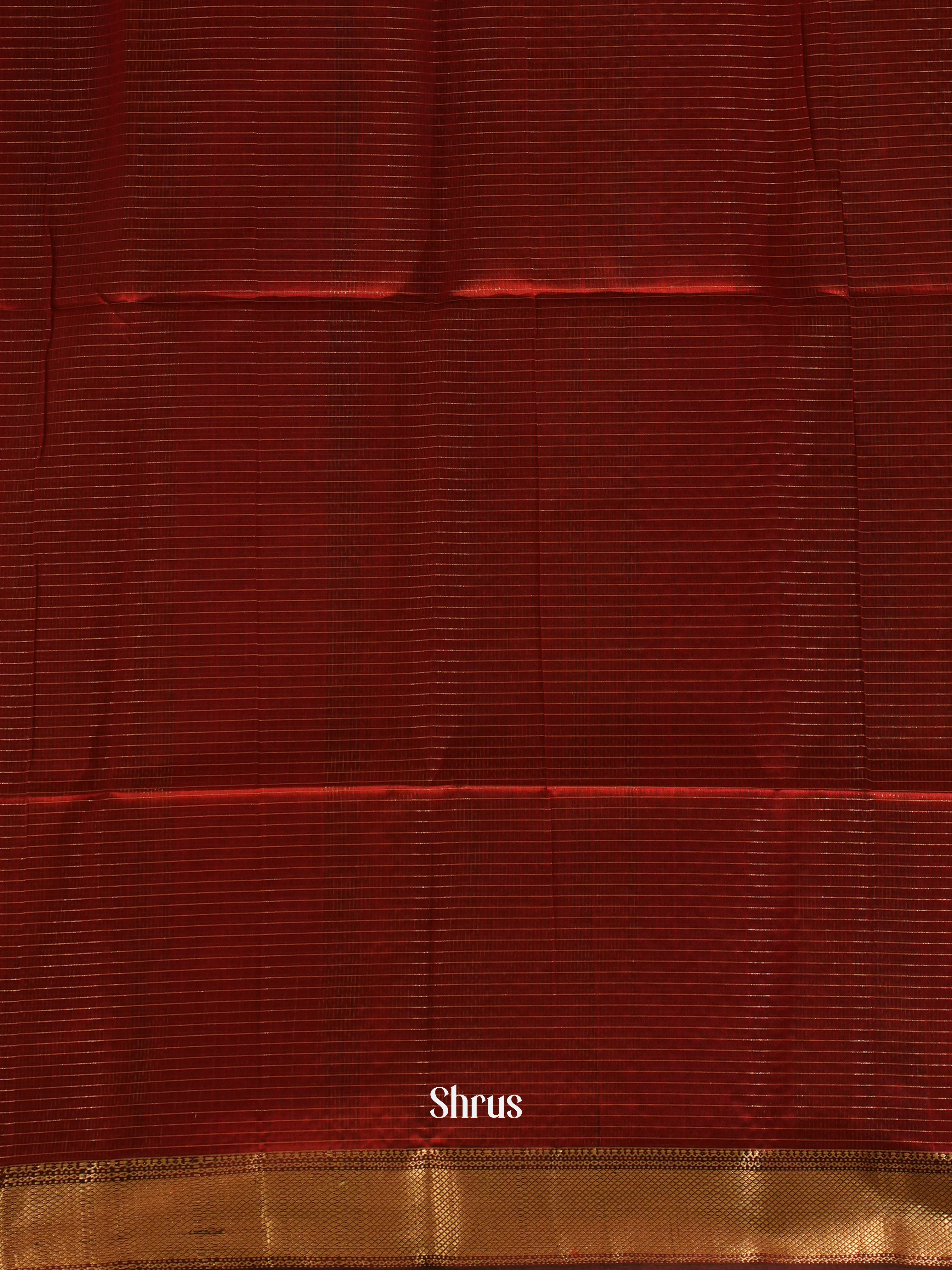 Arakku Maroon & Brown- Maheshwari silkcotton Saree - Shop on ShrusEternity.com