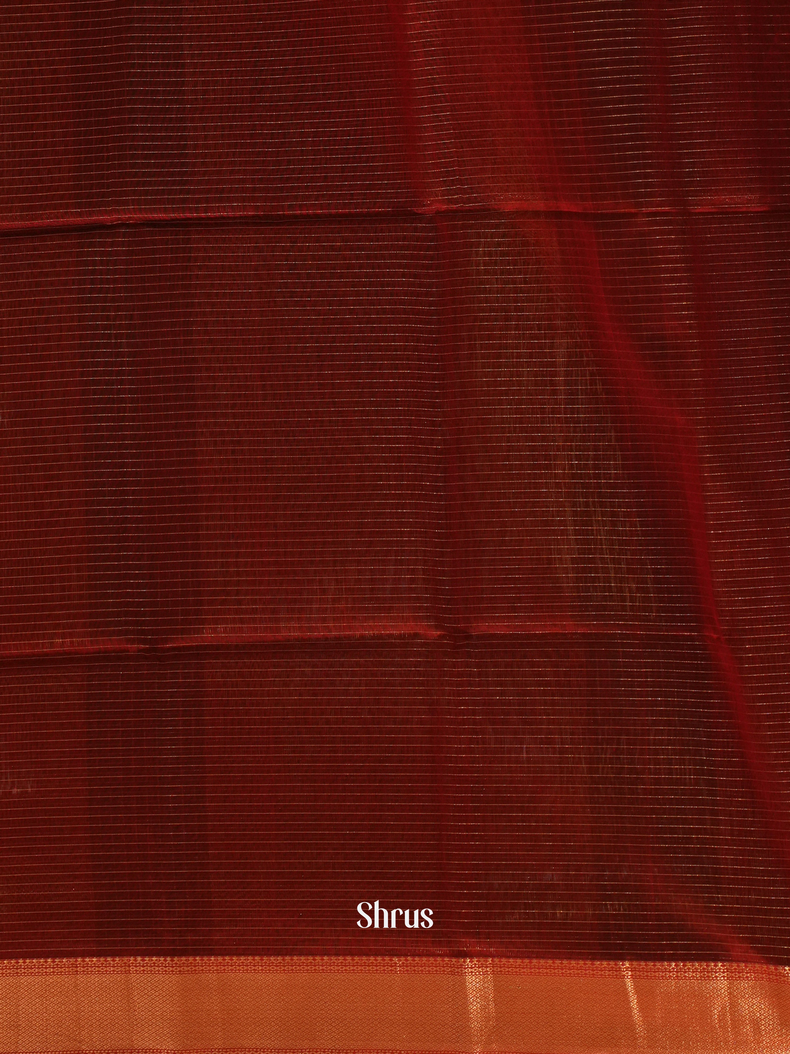 Green & Maroon - Maheshwari silkcotton Saree - Shop on ShrusEternity.com