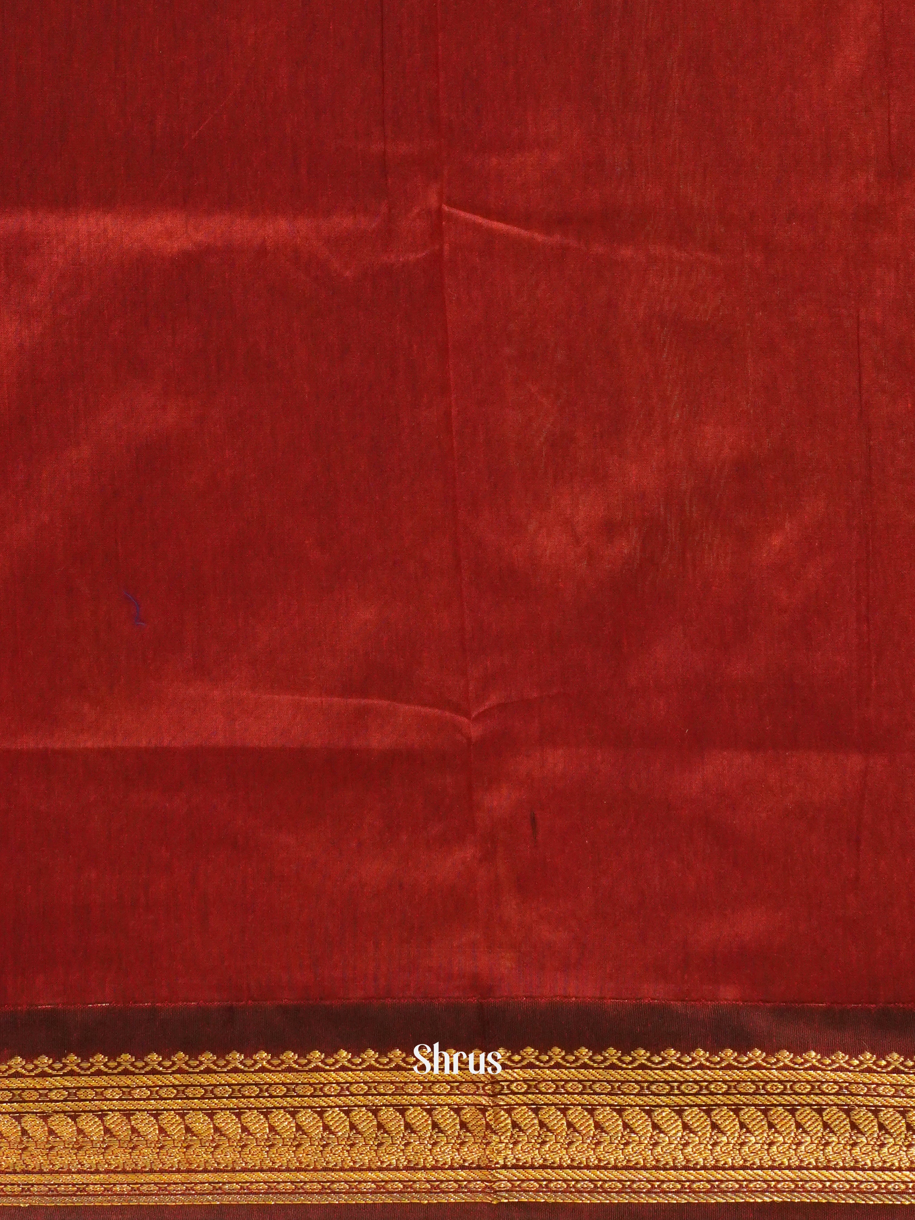 Mustardy Green & Maroon - Kalyani Cotton - Shop on ShrusEternity.com