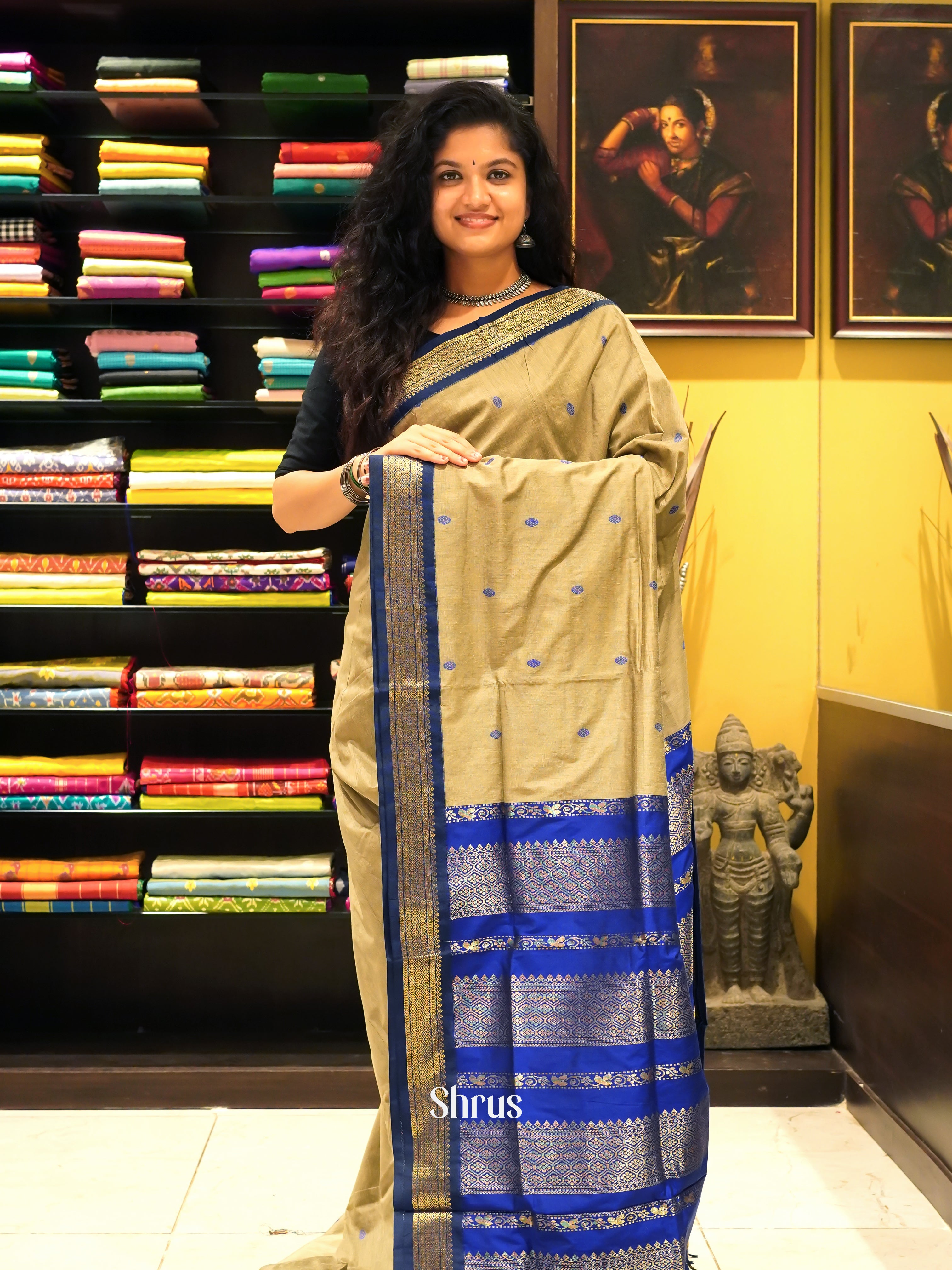 Sandal & Blue - Kalyani Cotton - Shop on ShrusEternity.com