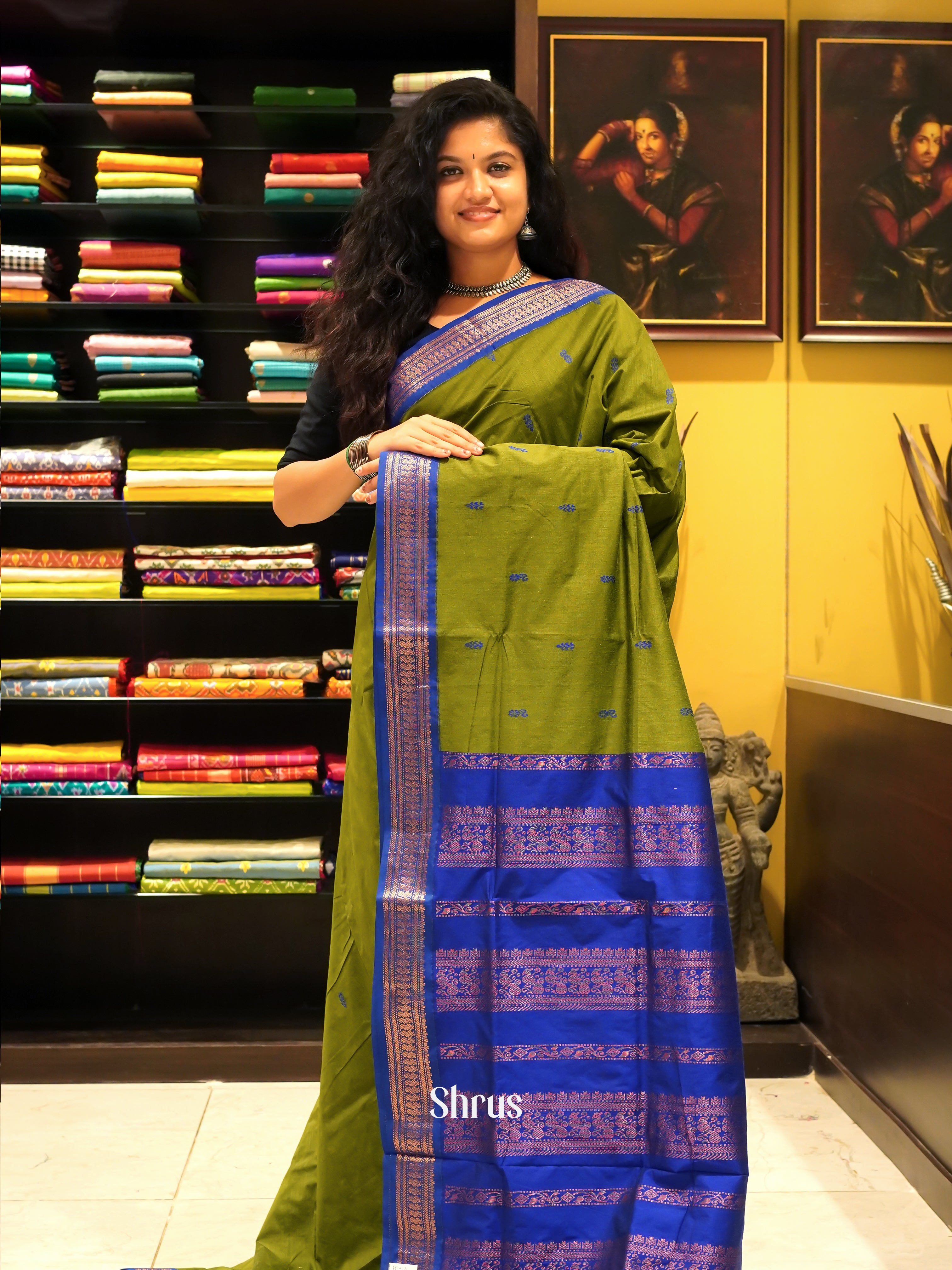 Green & Blue - Kalyani Cotton - Shop on ShrusEternity.com