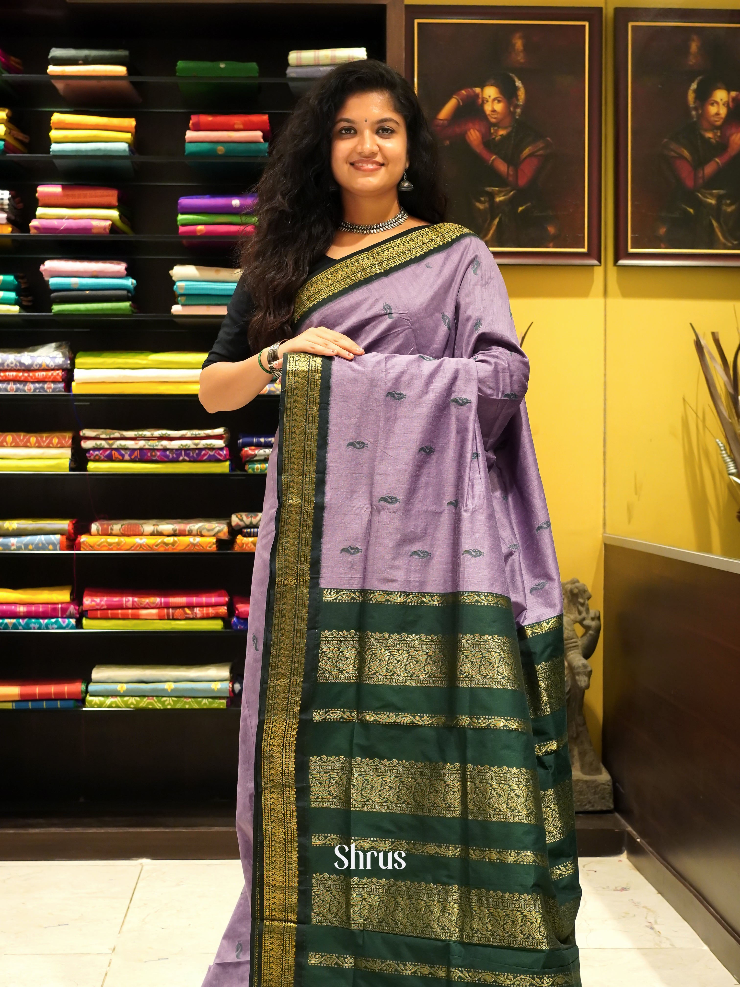 Lavender & Green - Kalyani Cotton - Shop on ShrusEternity.com