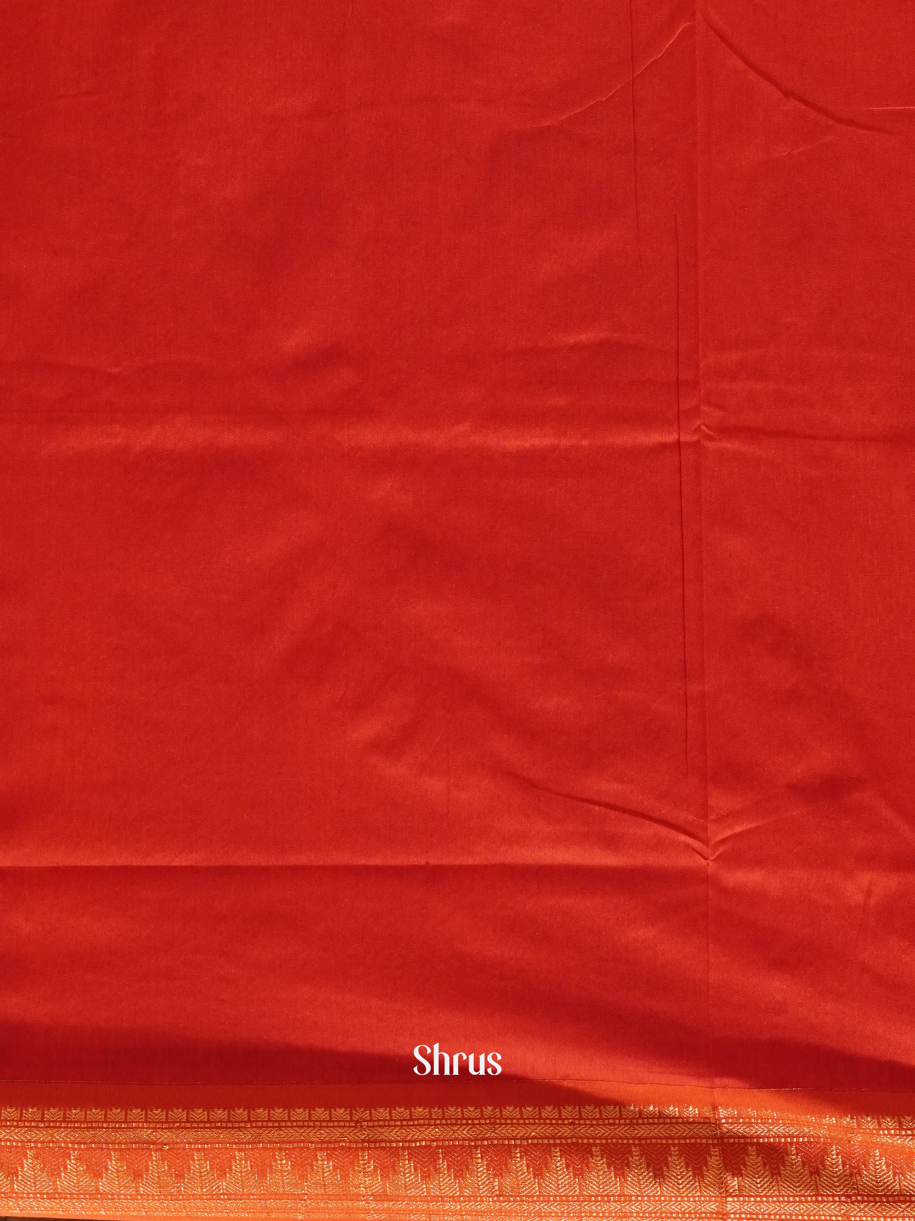 Peach & Red - Kalyani Cotton - Shop on ShrusEternity.com