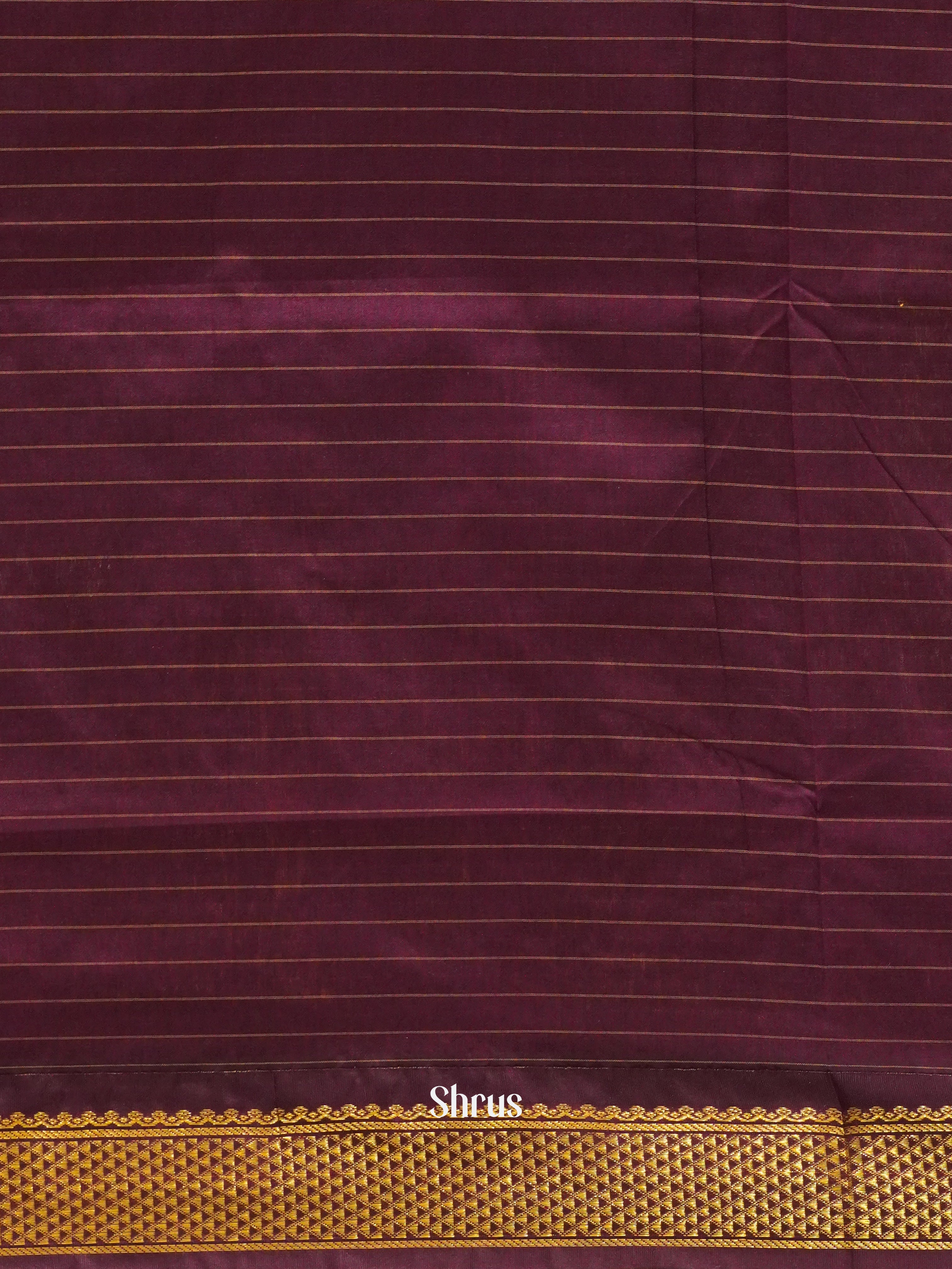 Yellow & Violet - Kalyani Cotton Saree - Shop on ShrusEternity.com