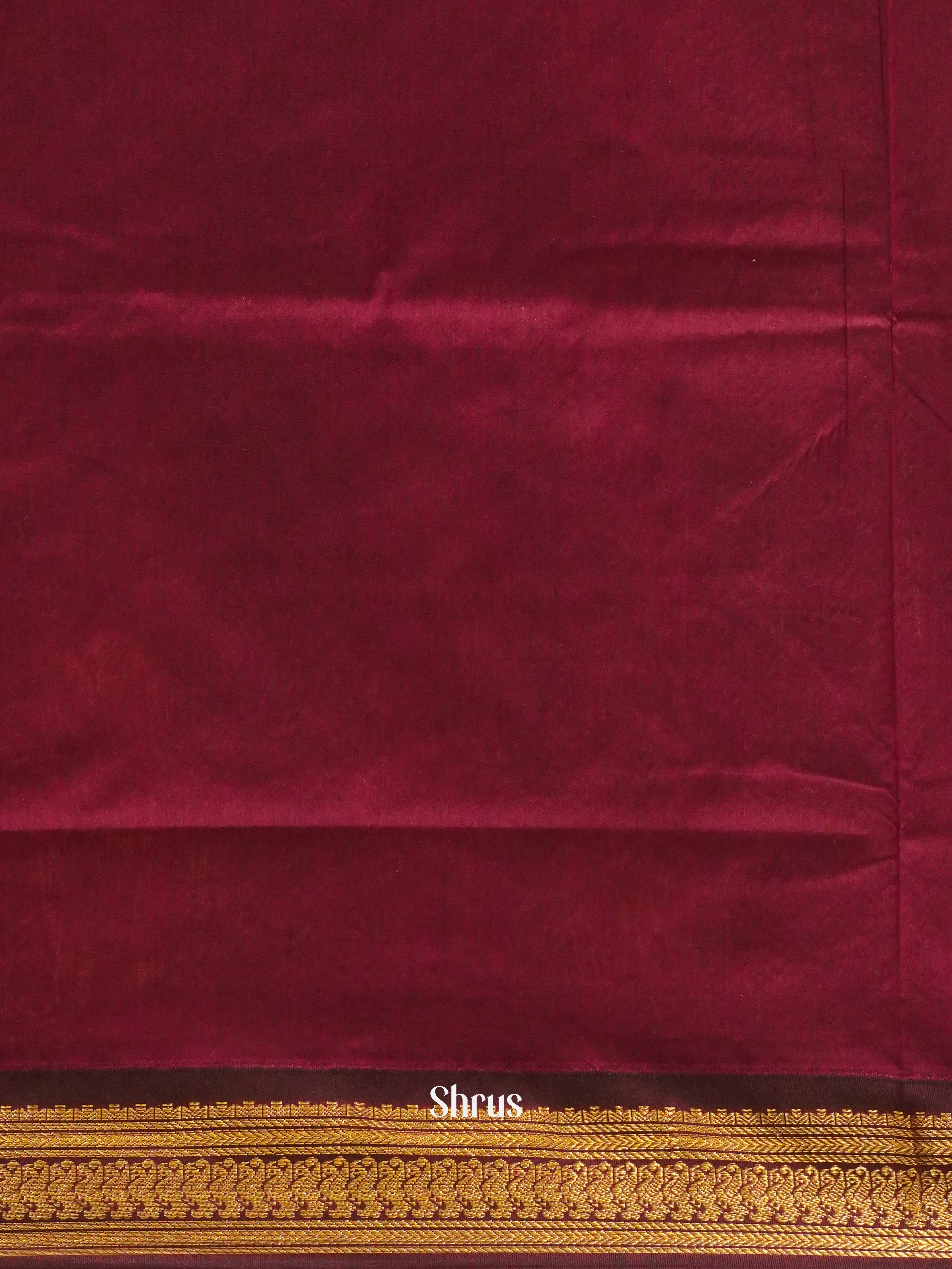Green & Maroon - Kalyani Cotton Saree - Shop on ShrusEternity.com