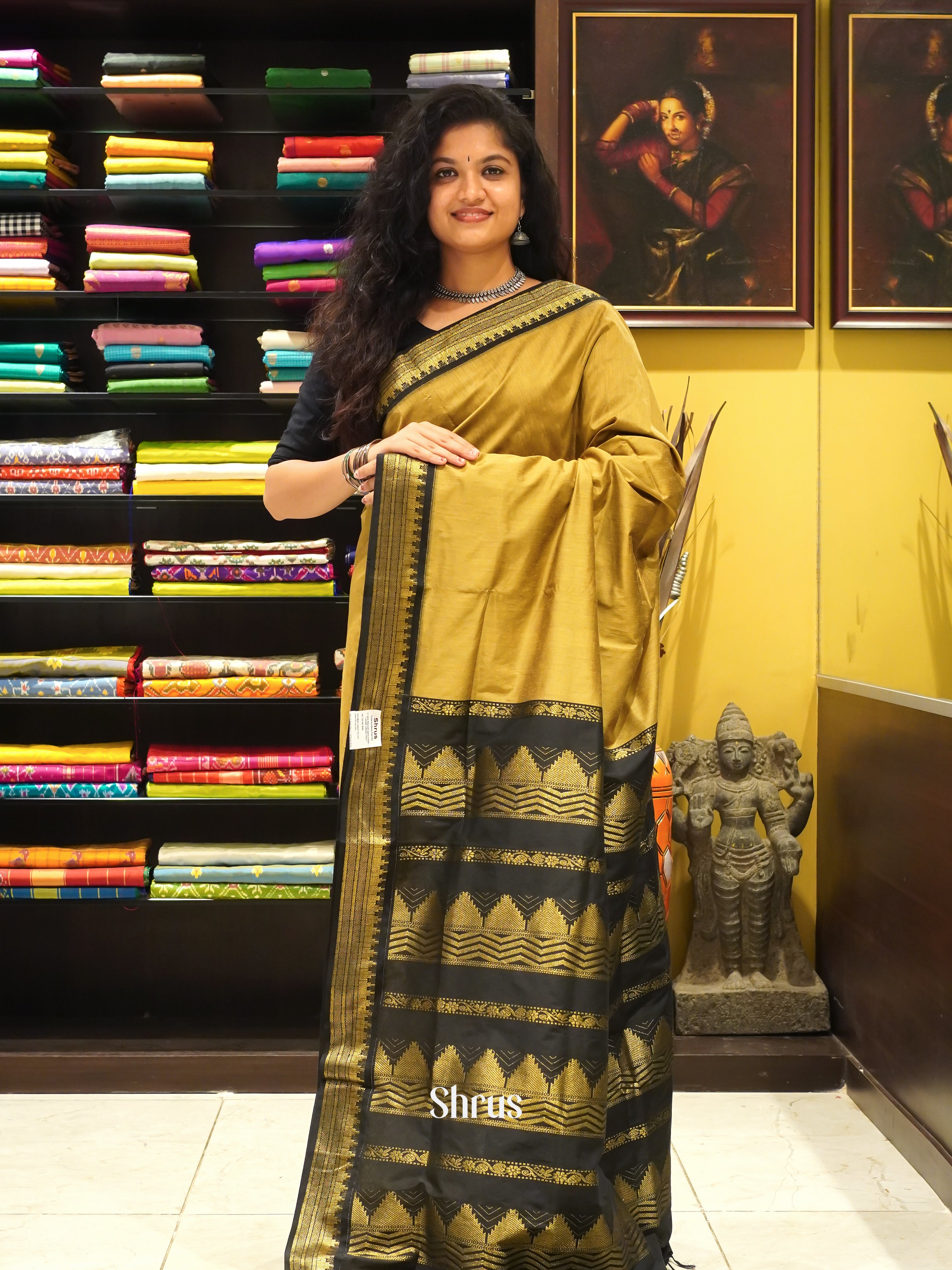 Elachi & Black - Kalyani Cotton Saree - Shop on ShrusEternity.com