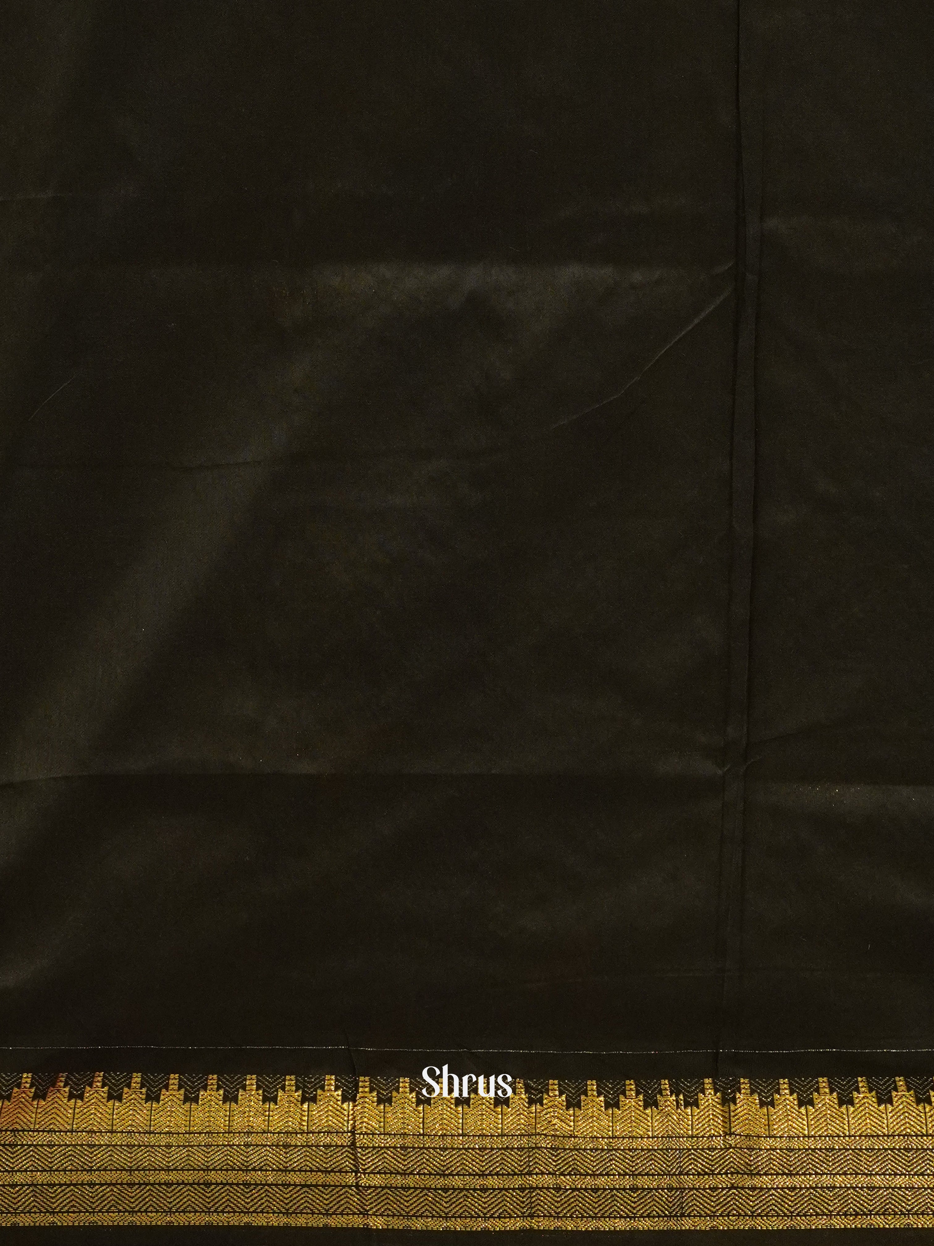 Fenugreek & Black - Kalyani Cotton Saree - Shop on ShrusEternity.com