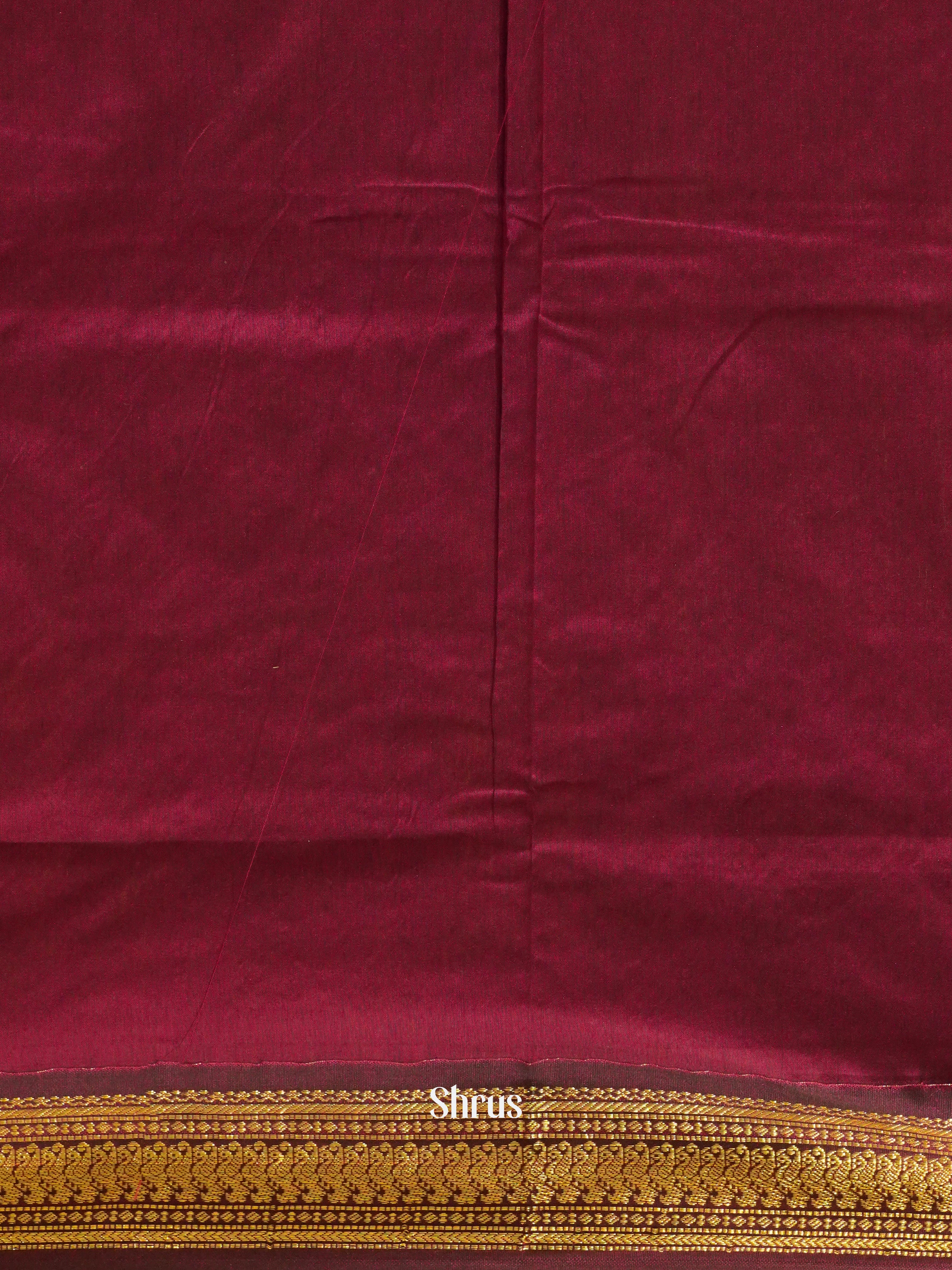Mustard & Purple - Kalyani Cotton Saree - Shop on ShrusEternity.com
