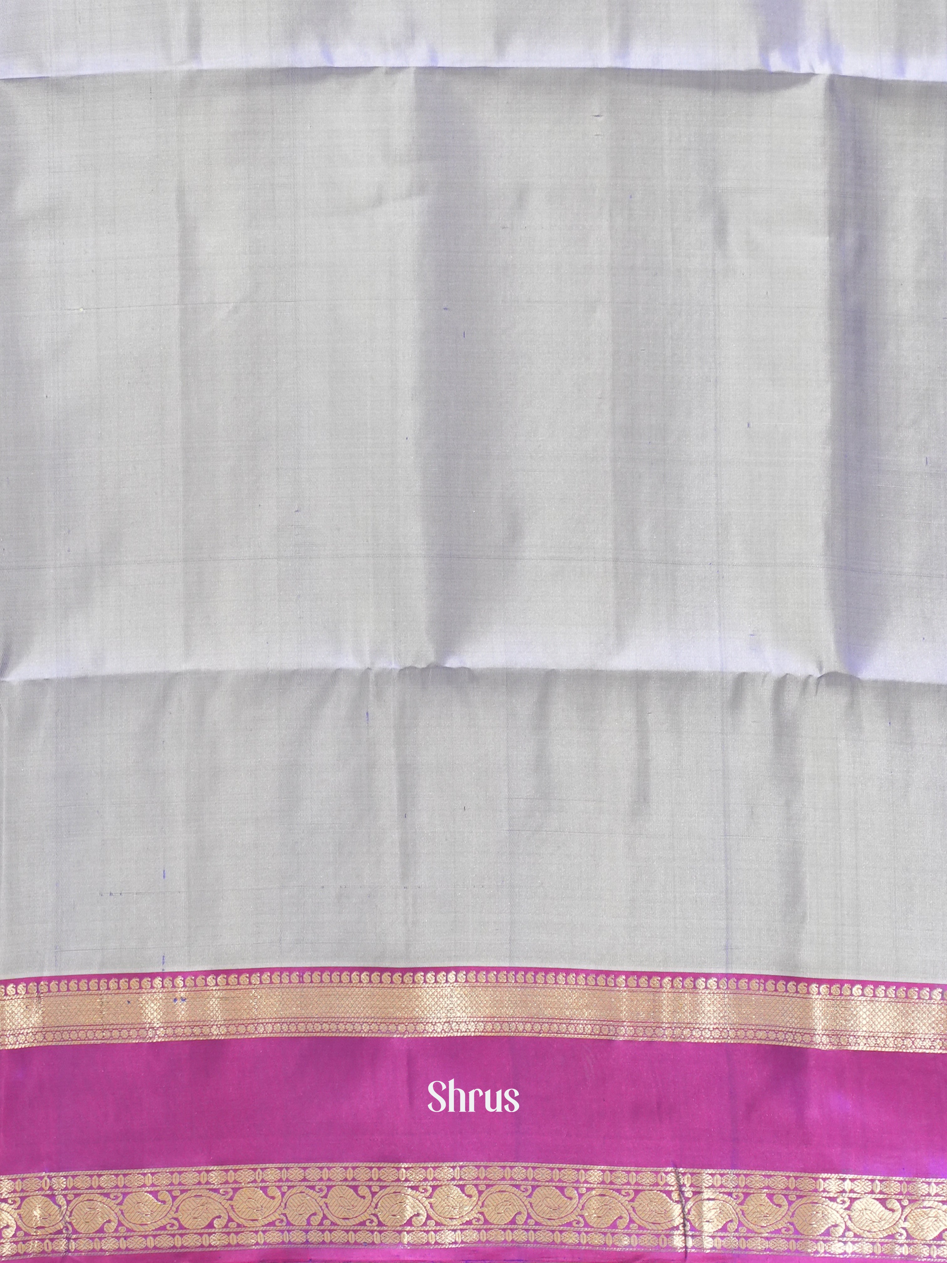 Grey & Pink- Soft Silk Saree - Shop on ShrusEternity.com