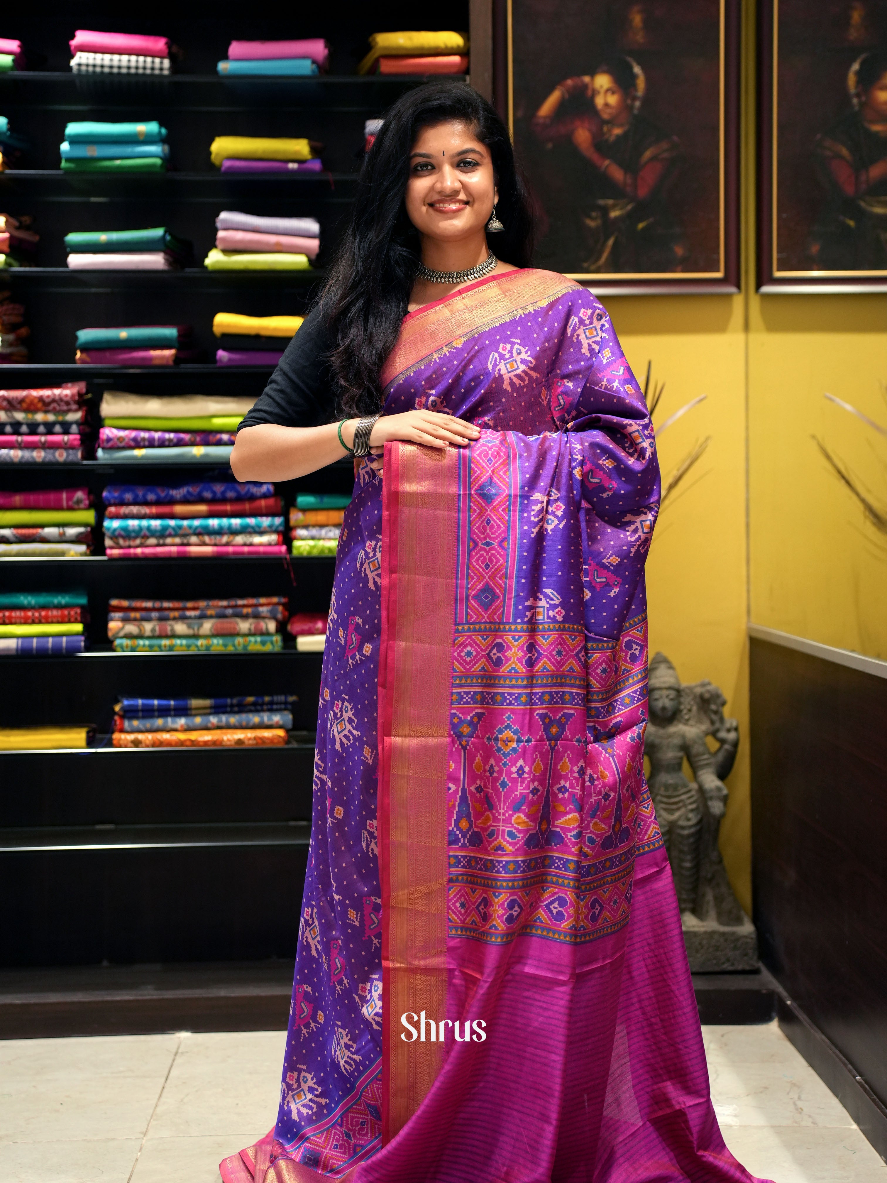 Purple & Pink -Semi patola - Shop on ShrusEternity.com