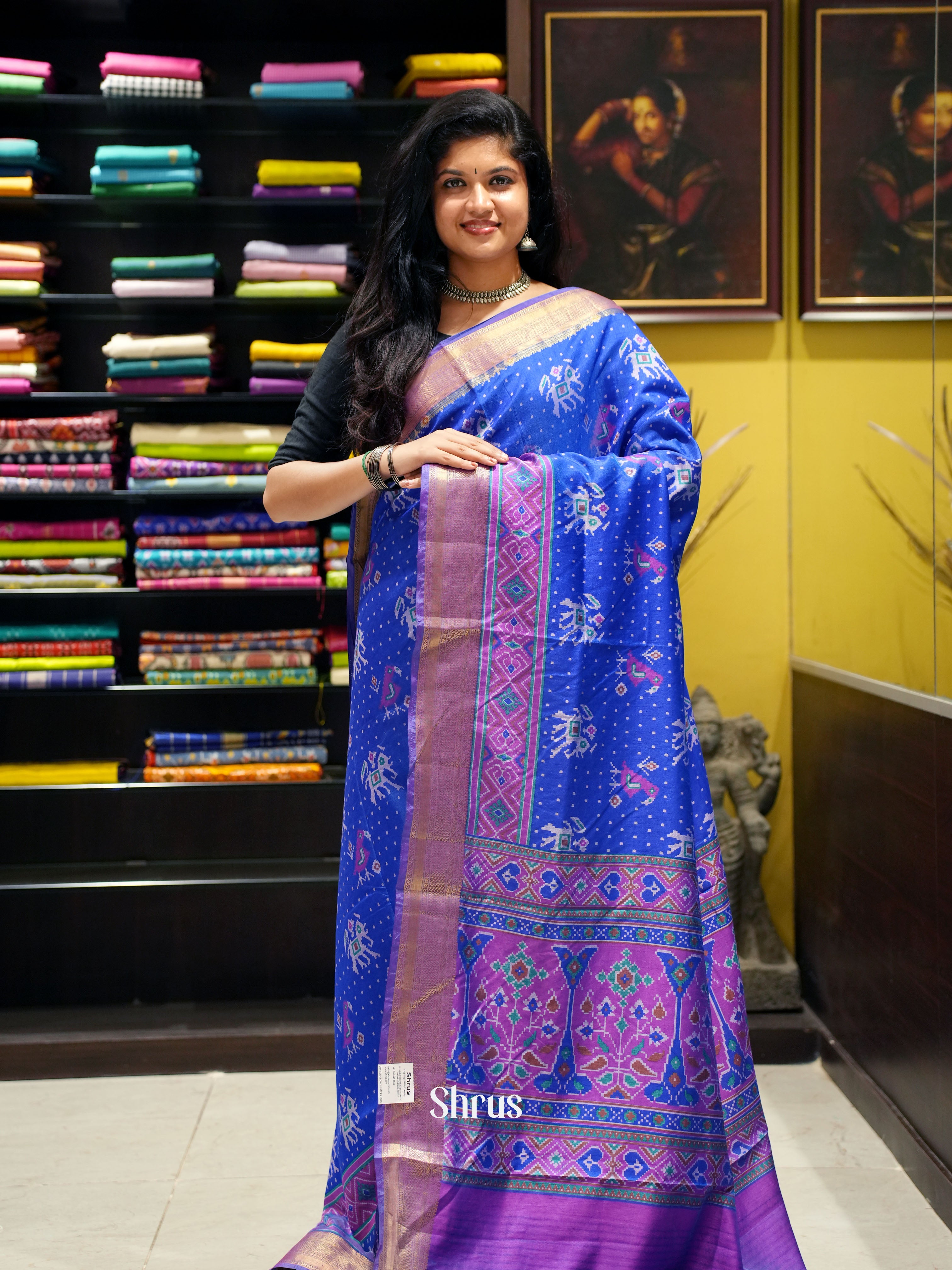 Blue & Purple -Semi patola - Shop on ShrusEternity.com