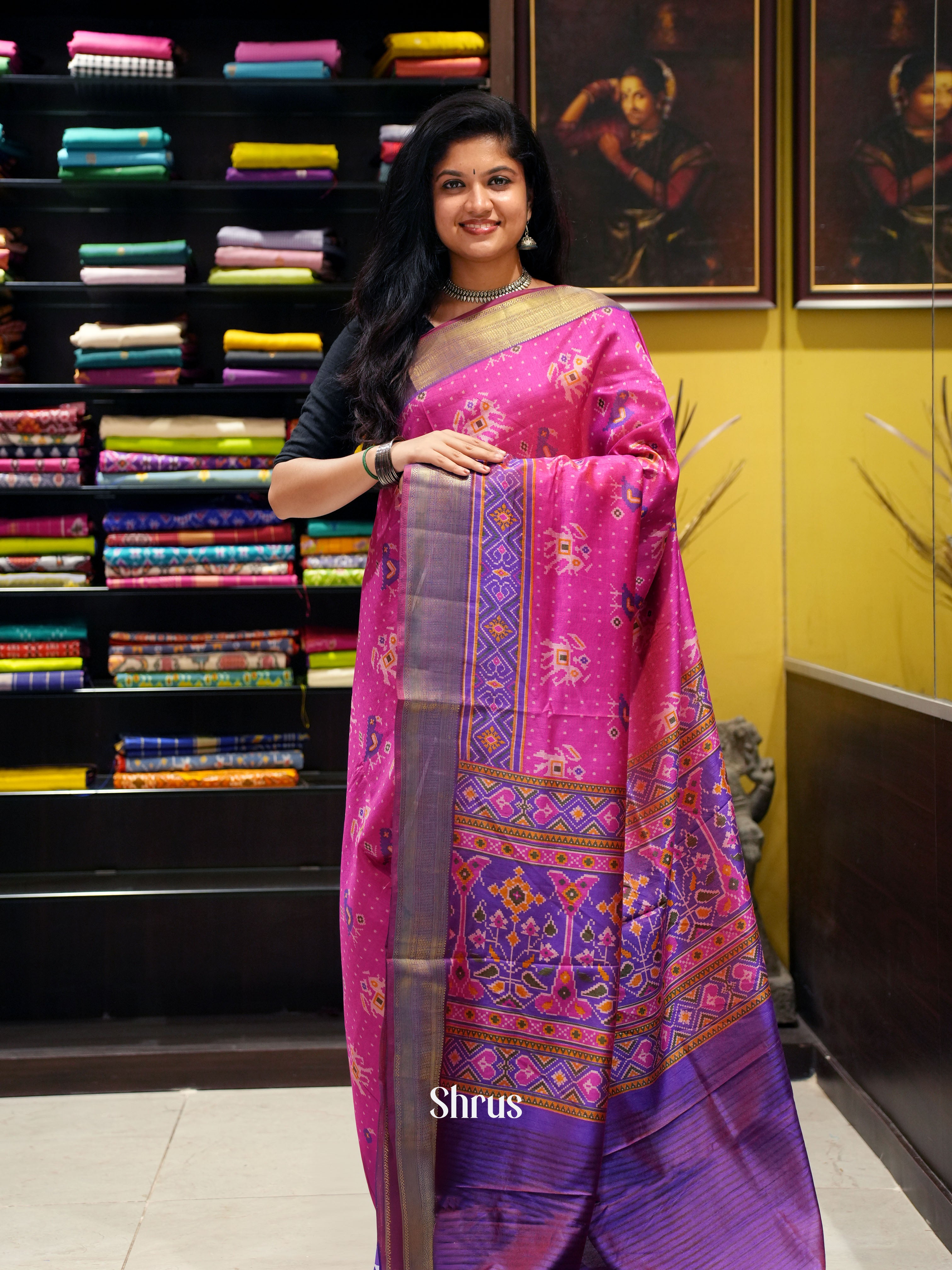 Pink & Purple -Semi patola - Shop on ShrusEternity.com