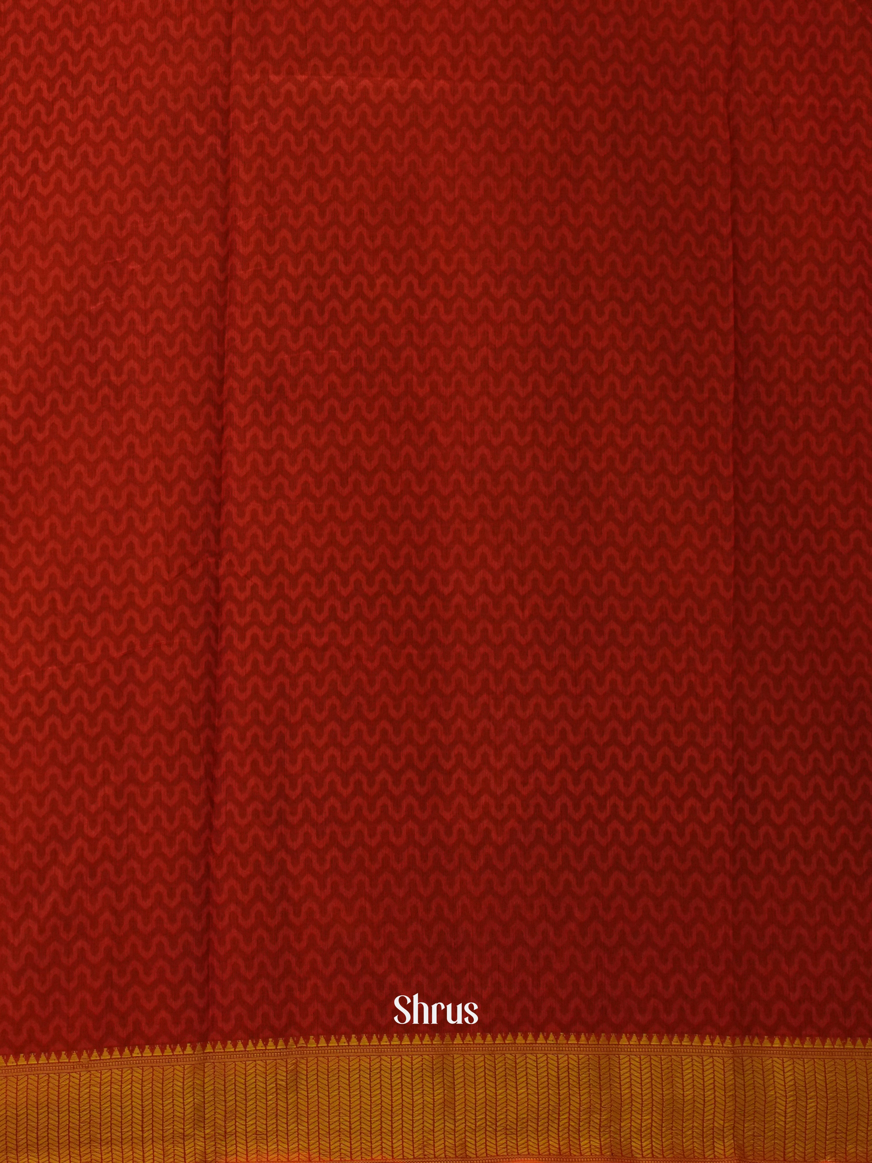 Grey & Red - Semi Patola Saree - Shop on ShrusEternity.com