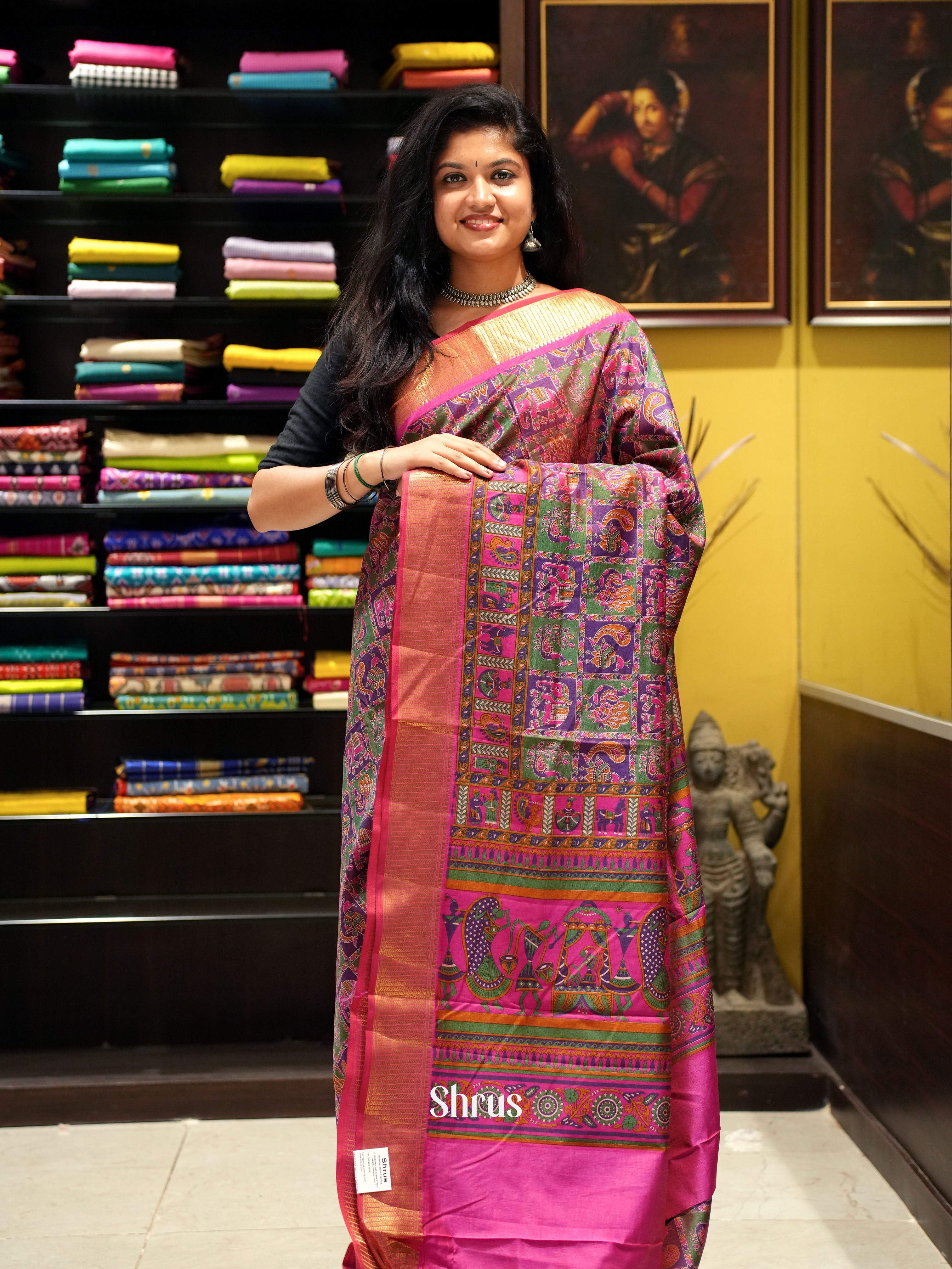 Purple & Pink -Semi Patola - Shop on ShrusEternity.com