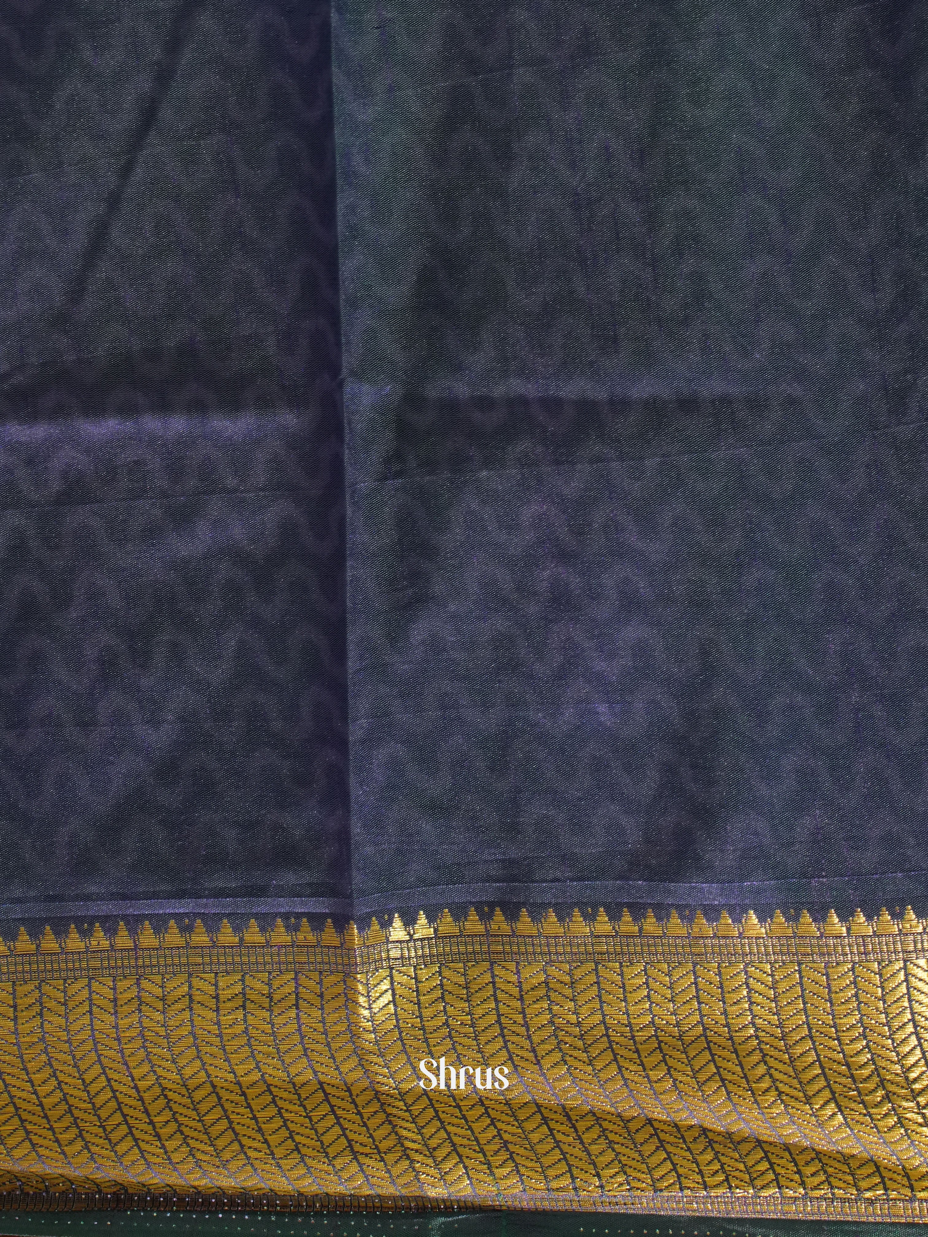 Blue & Green Double Shaded & Purple -Semi Patola - Shop on ShrusEternity.com