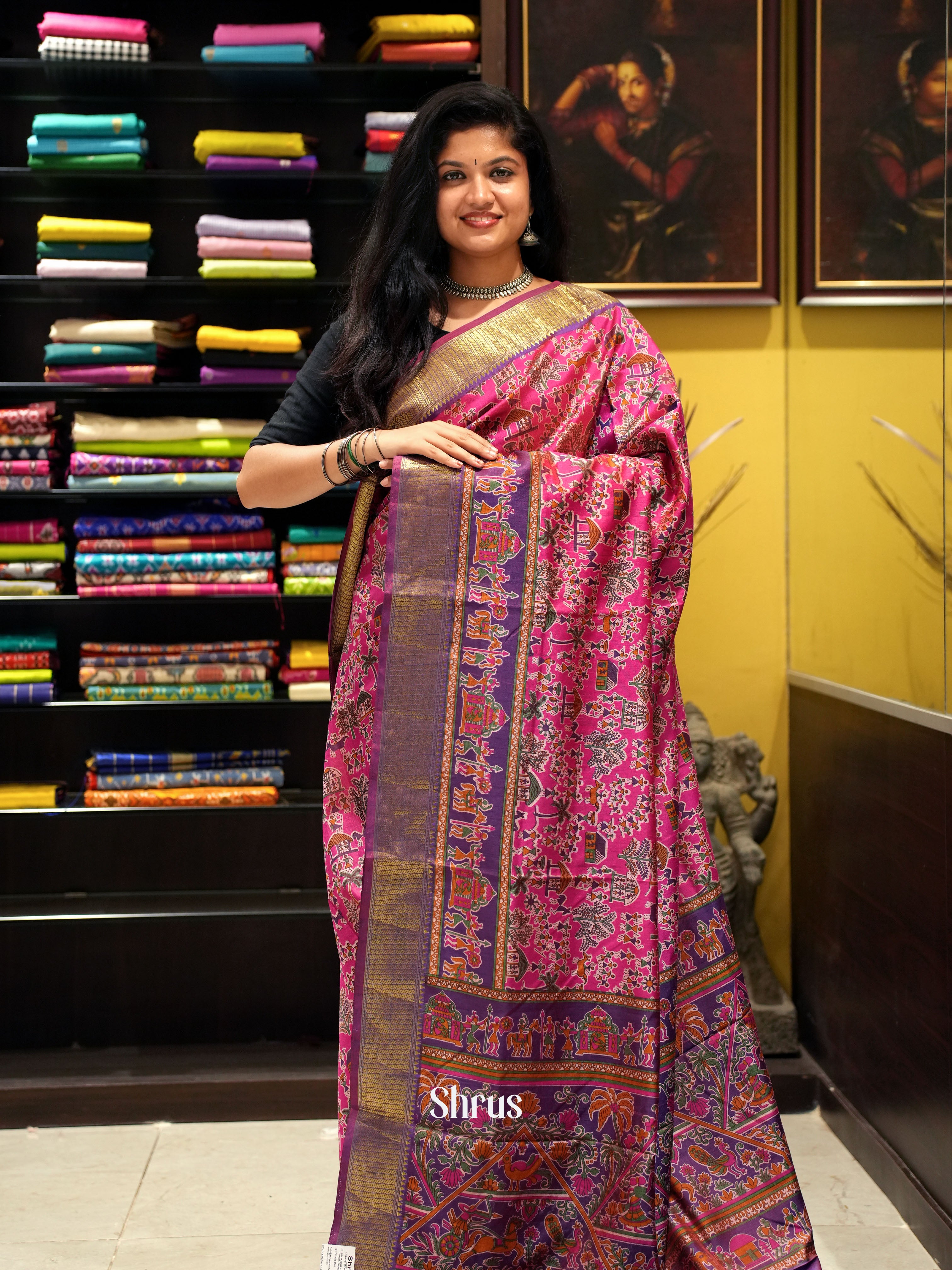 Pink & Purple -Semi Patola - Shop on ShrusEternity.com