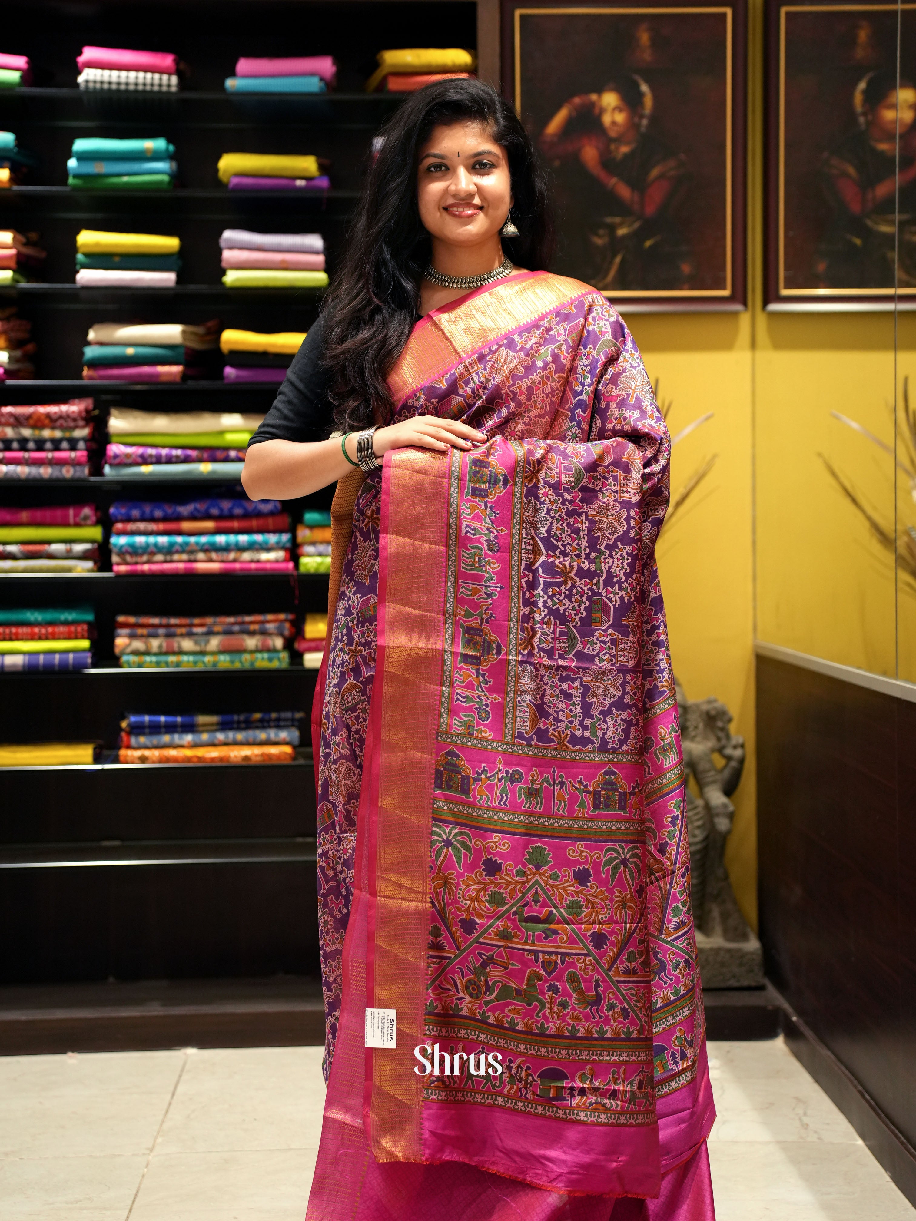 Purple & Pink -Semi Patola - Shop on ShrusEternity.com