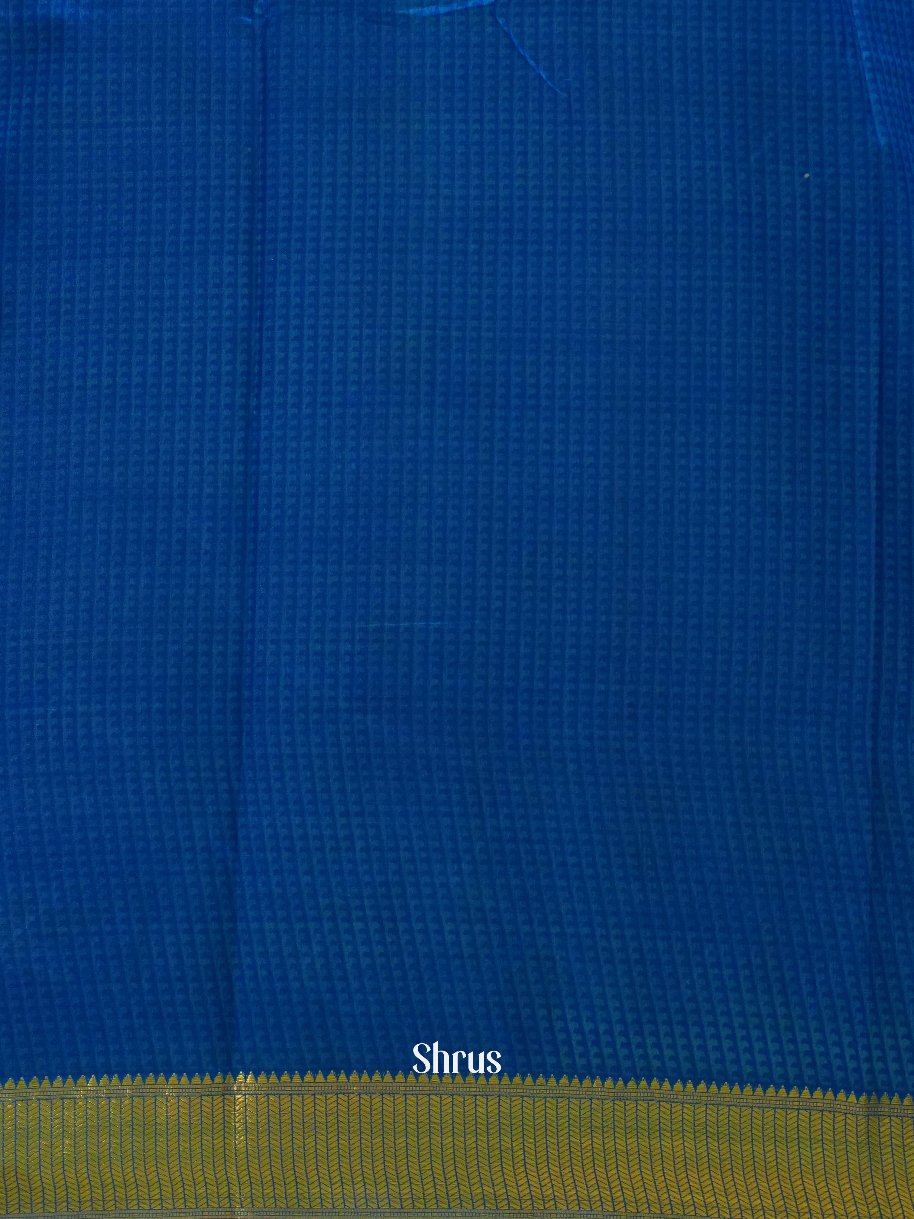 Blue(Single Tone) - Semi Patola Saree - Shop on ShrusEternity.com