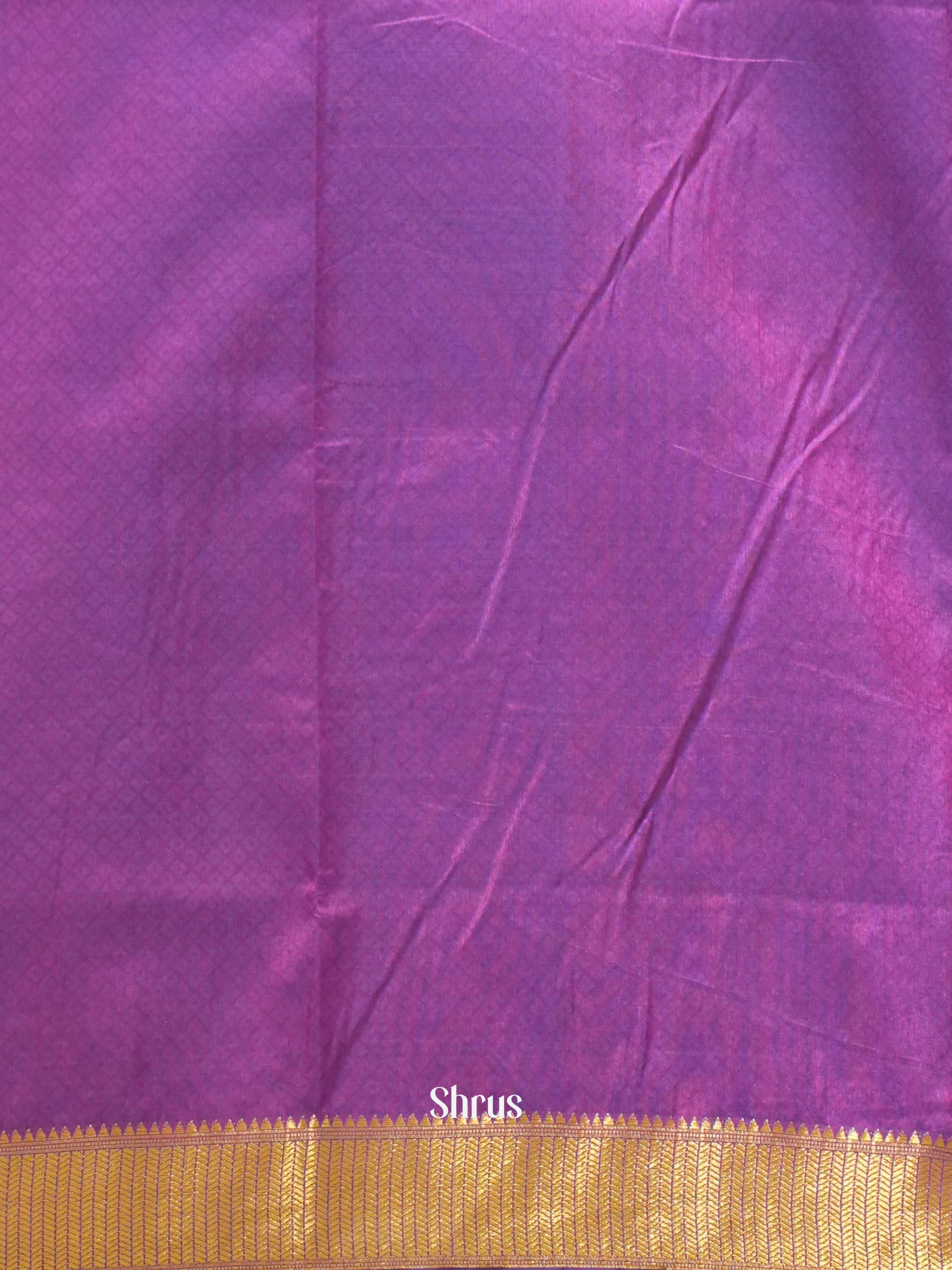 Blue & Purple - Semi Patola Saree - Shop on ShrusEternity.com