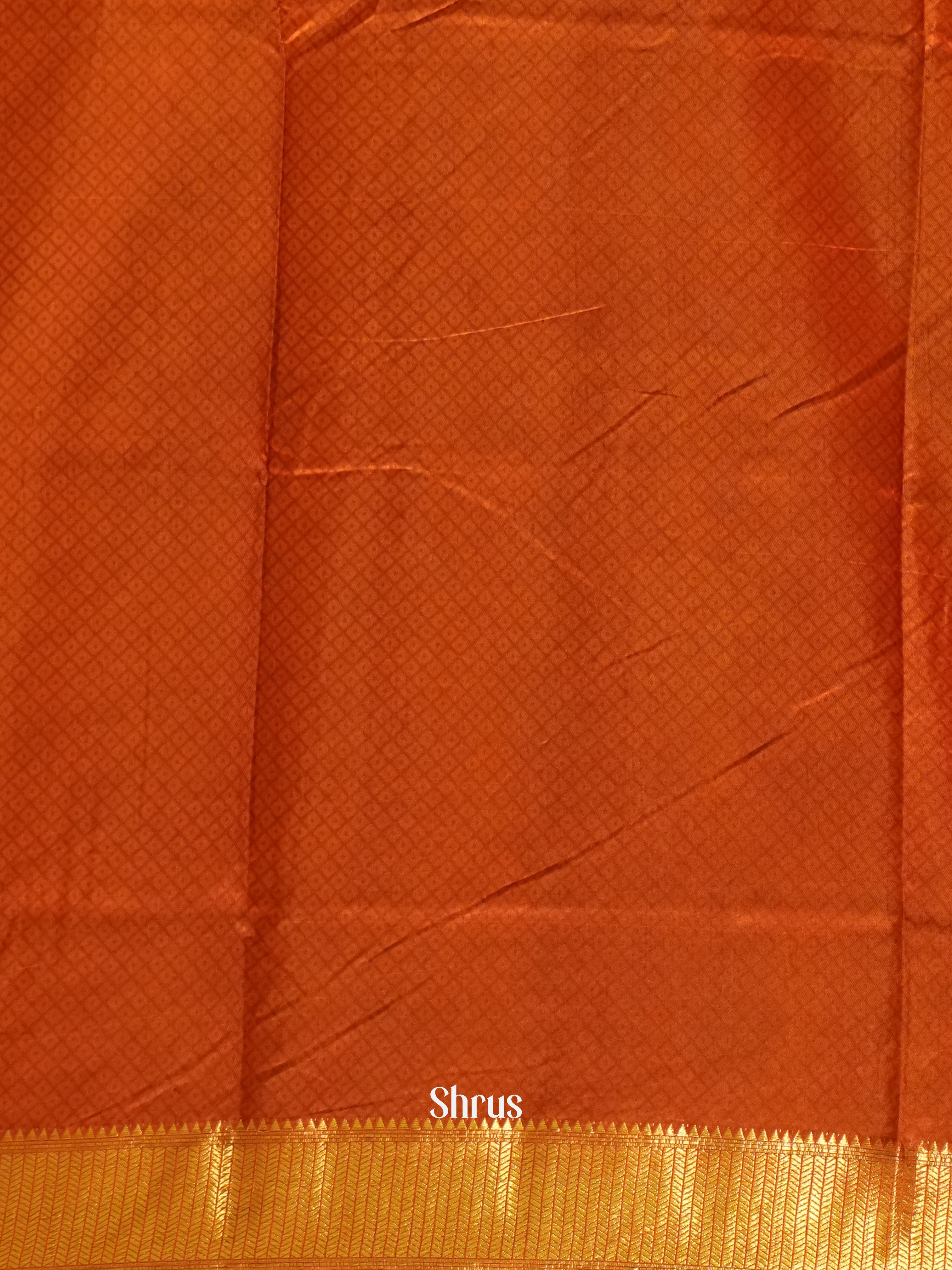 Mustard & Brick - Semi Patola Saree - Shop on ShrusEternity.com