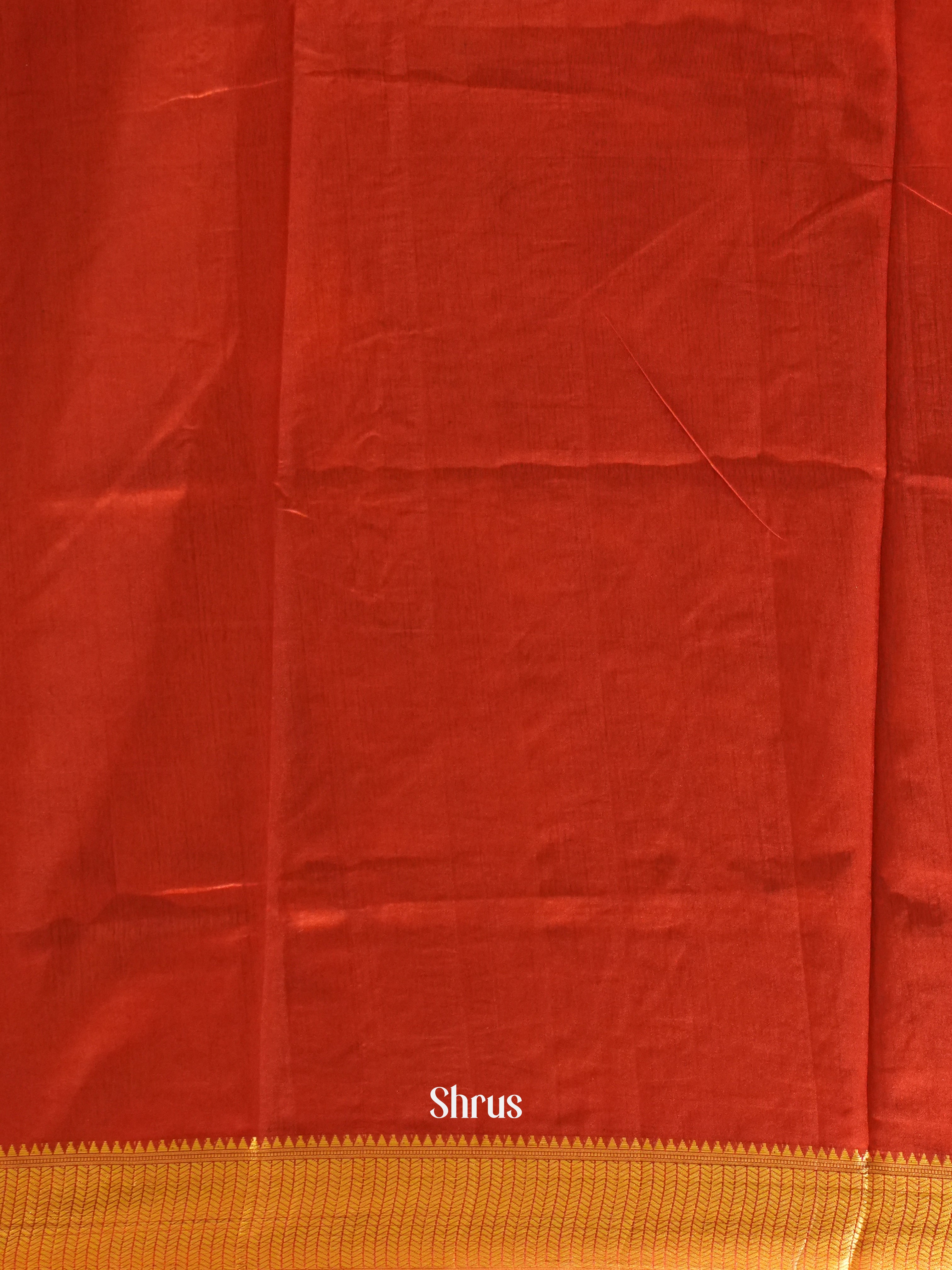 Brown & Red - Semi Patola Saree - Shop on ShrusEternity.com