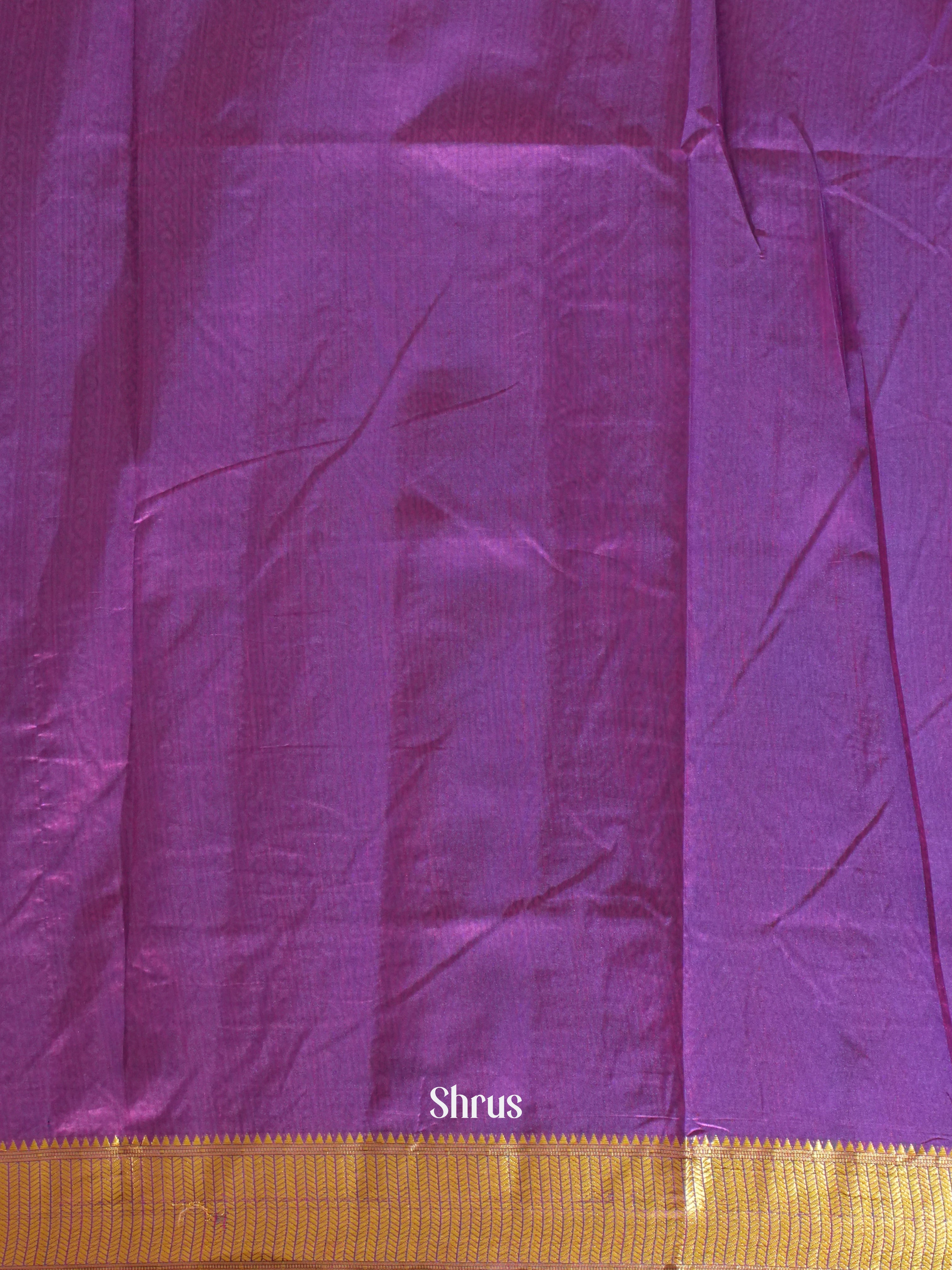 Blue & Purple - Semi Patola Saree - Shop on ShrusEternity.com