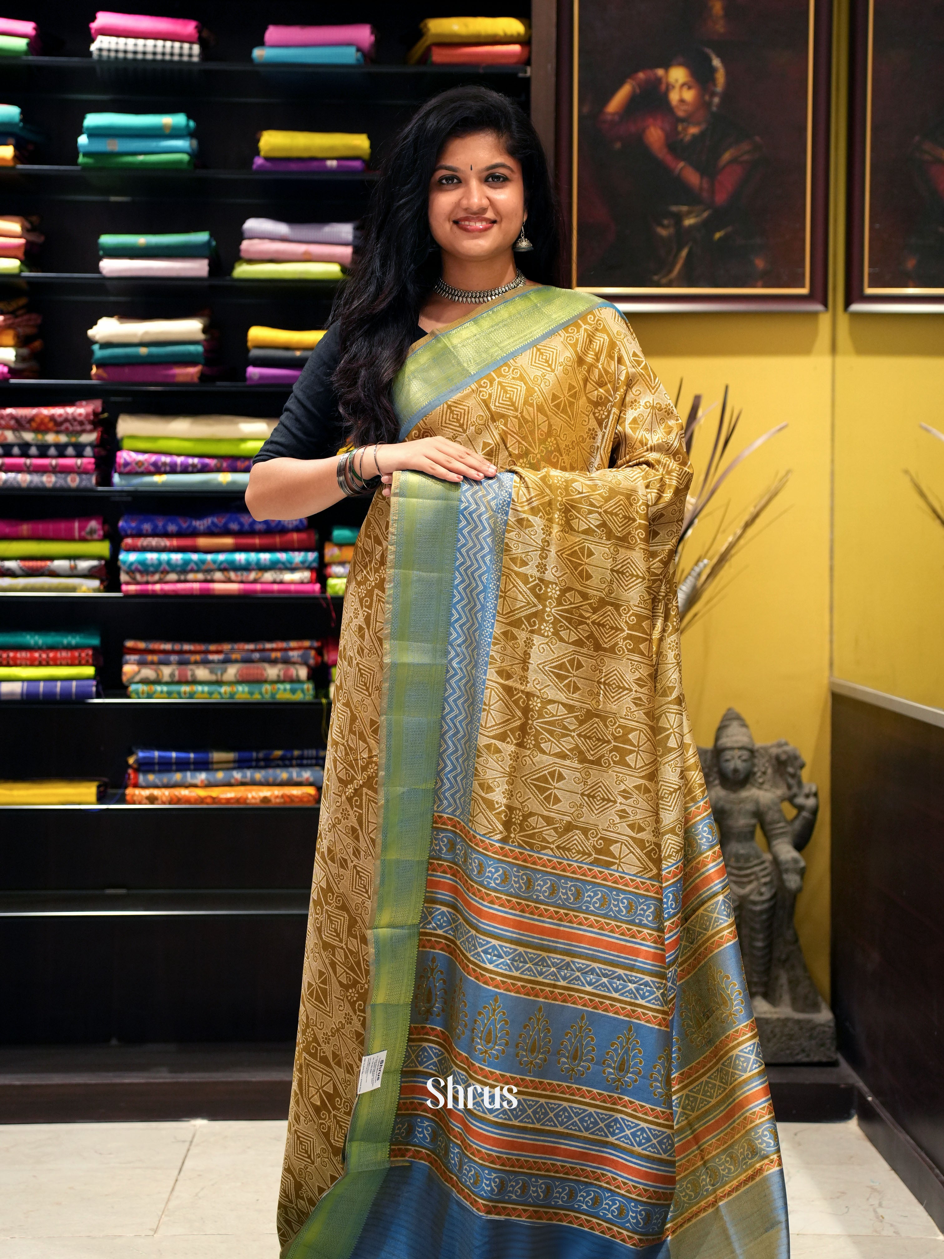 Mustard & Purple- Semi Patola - Shop on ShrusEternity.com