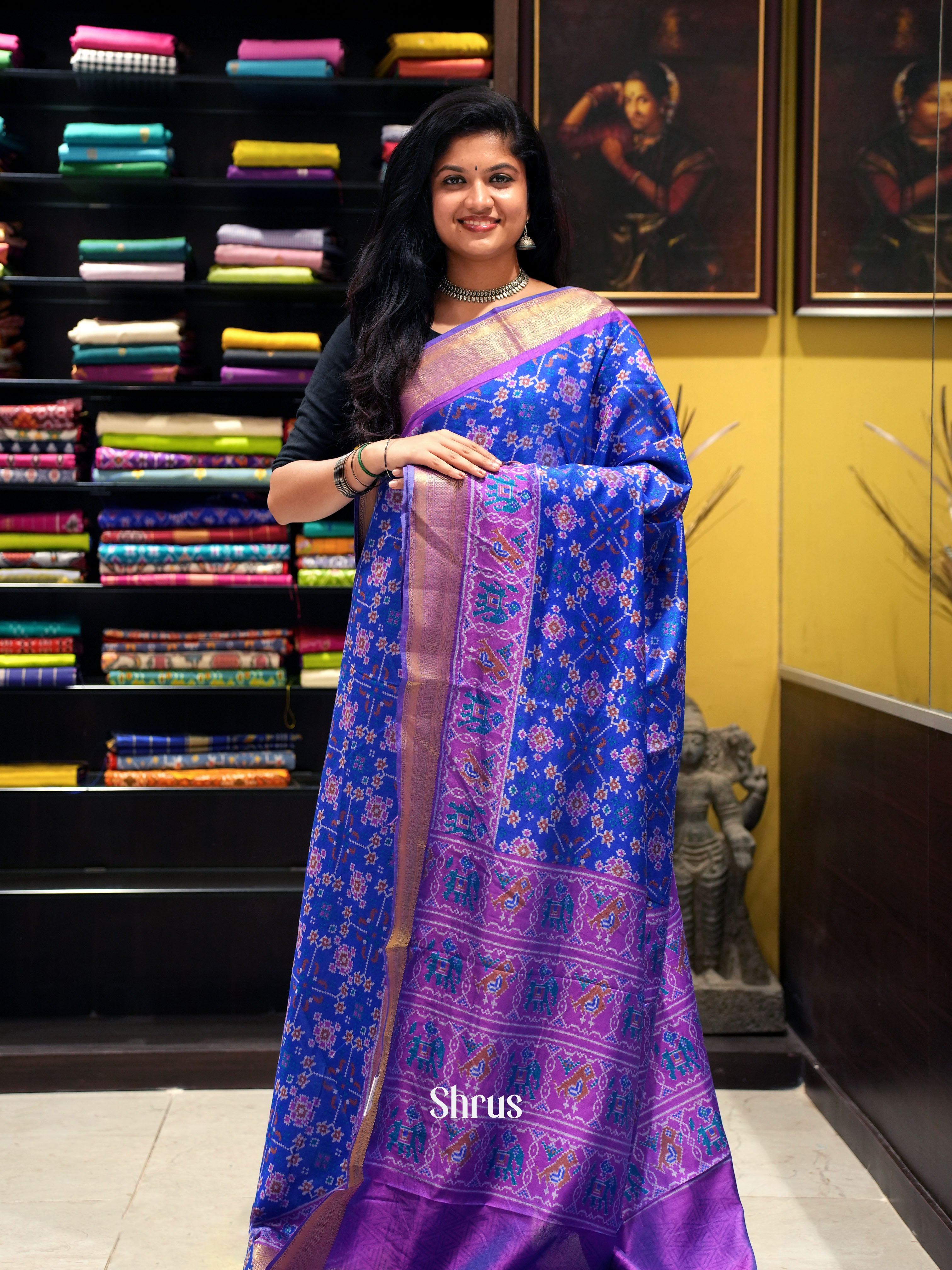 Blue & Purple - Semi Patola - Shop on ShrusEternity.com