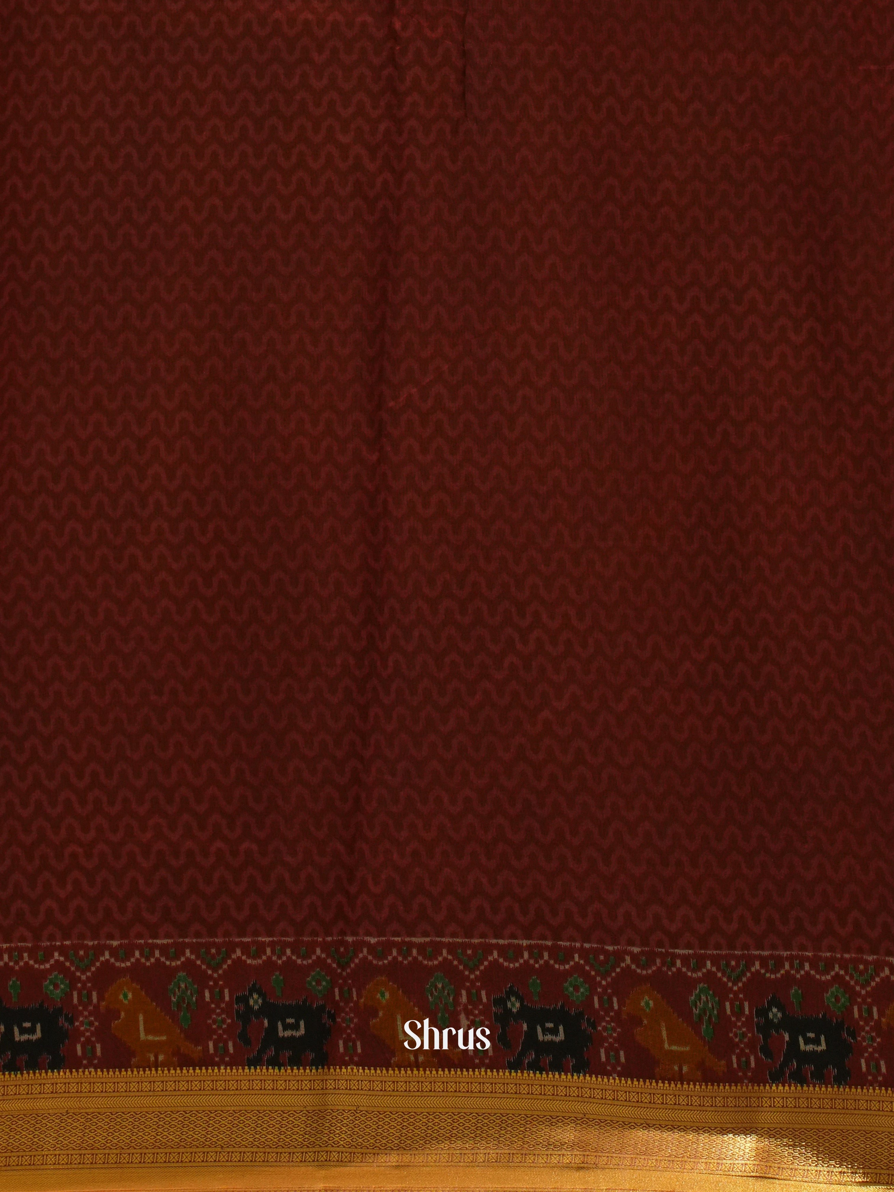 Black & Maroon - Semi Patola Saree - Shop on ShrusEternity.com