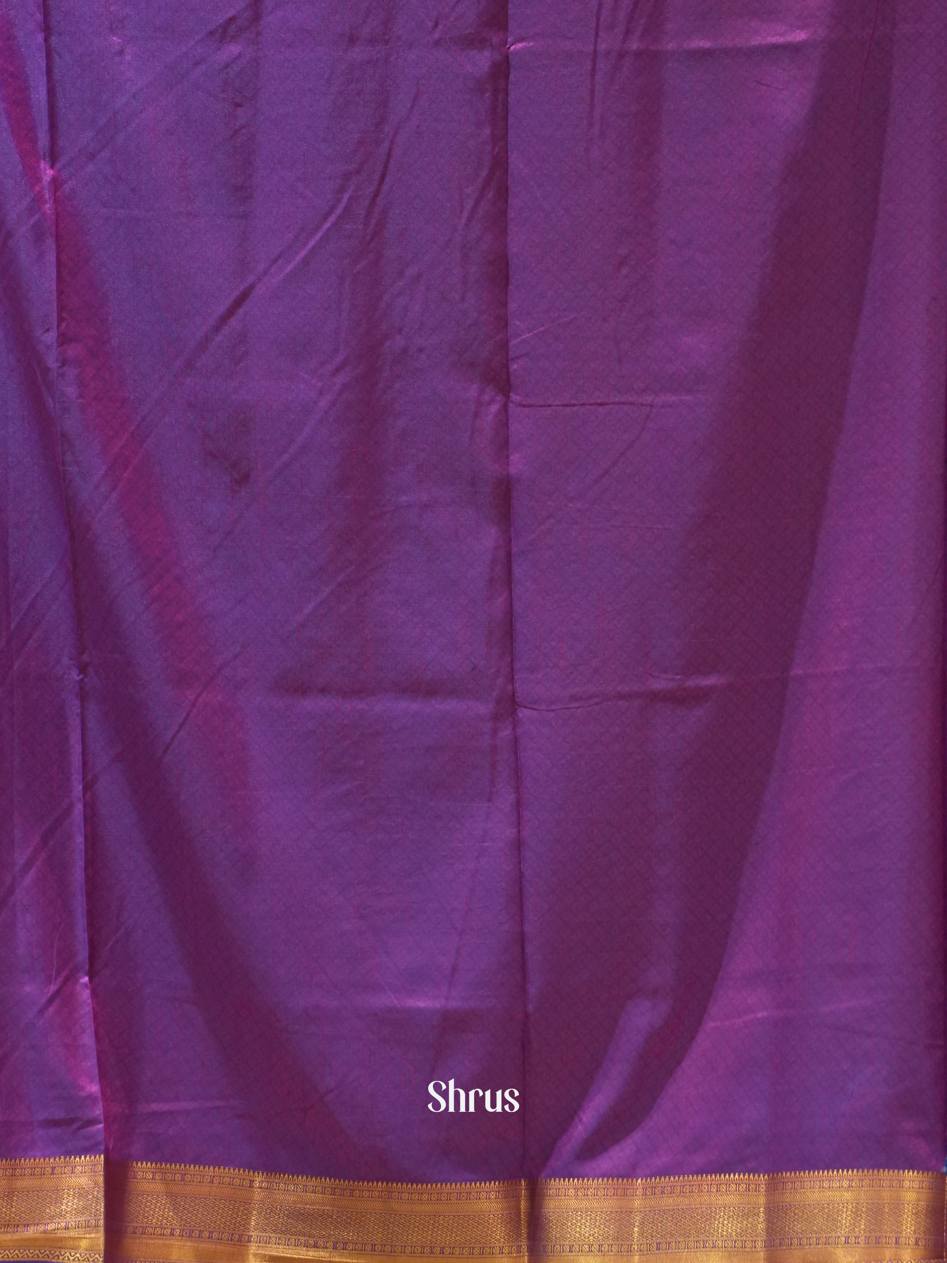 Blue & Purple - Semi Patola Saree - Shop on ShrusEternity.com