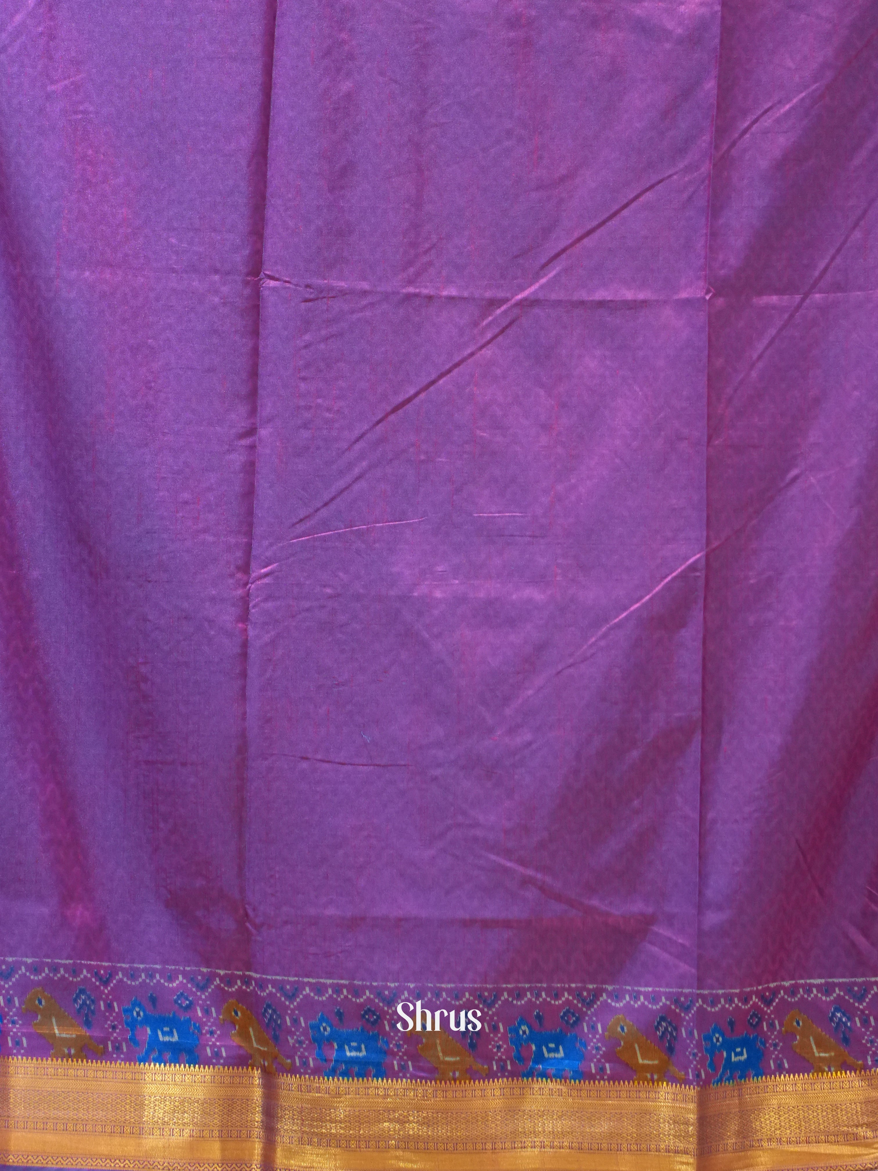 Blue & Purple - Semi Patola Saree - Shop on ShrusEternity.com