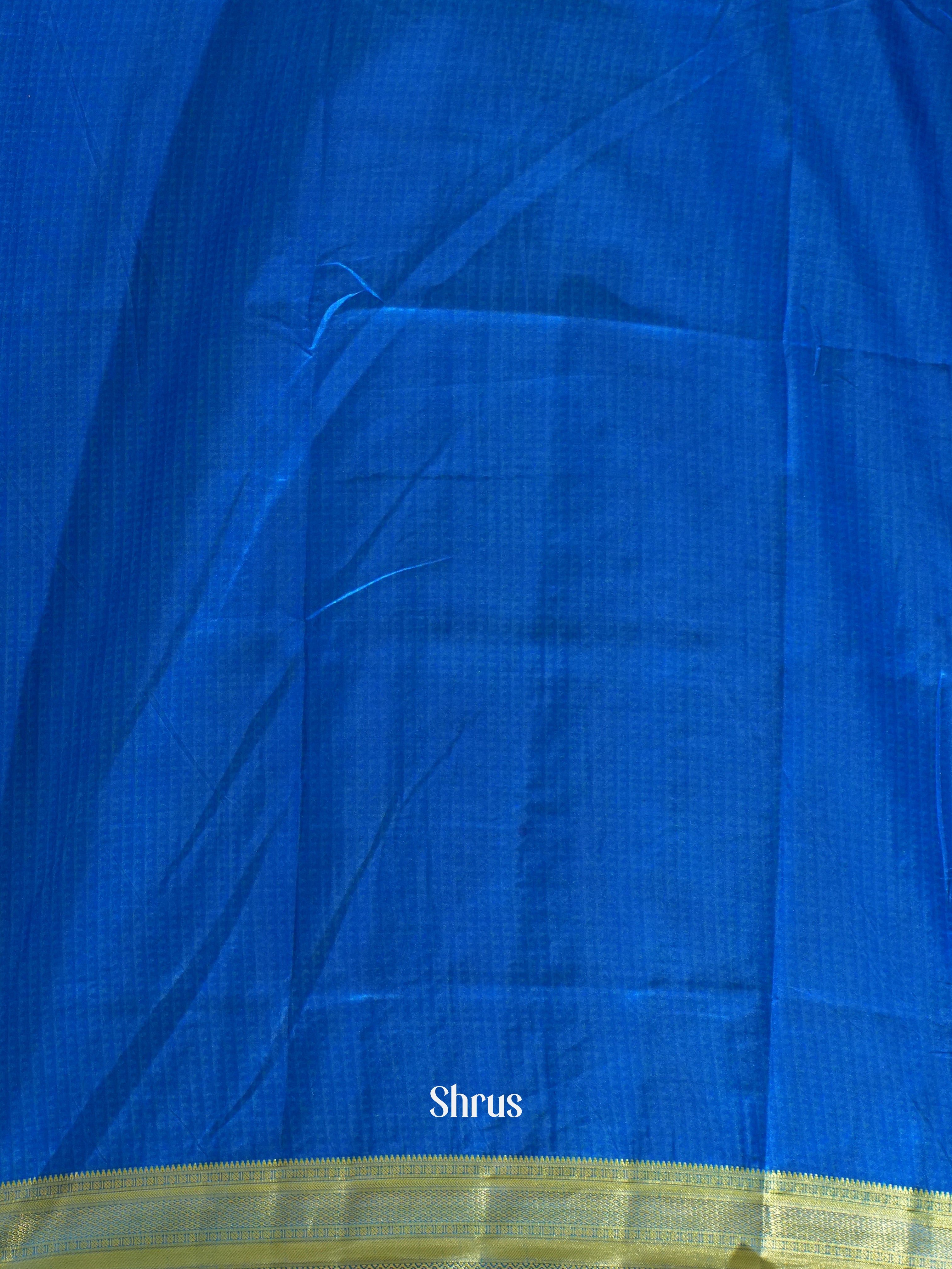 Blue(Single Tone) - Semi Patola Saree - Shop on ShrusEternity.com