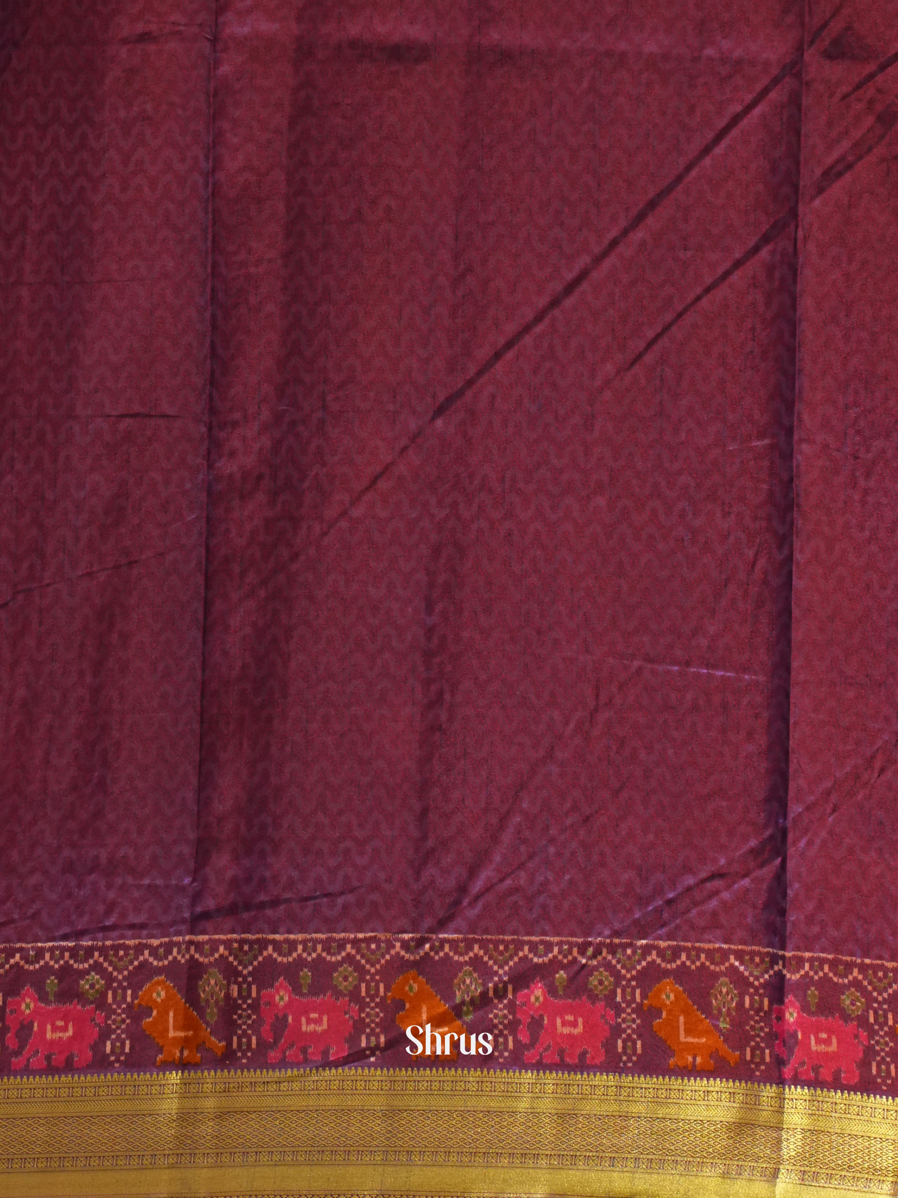 Pink & Purple - Semi Patola Saree - Shop on ShrusEternity.com