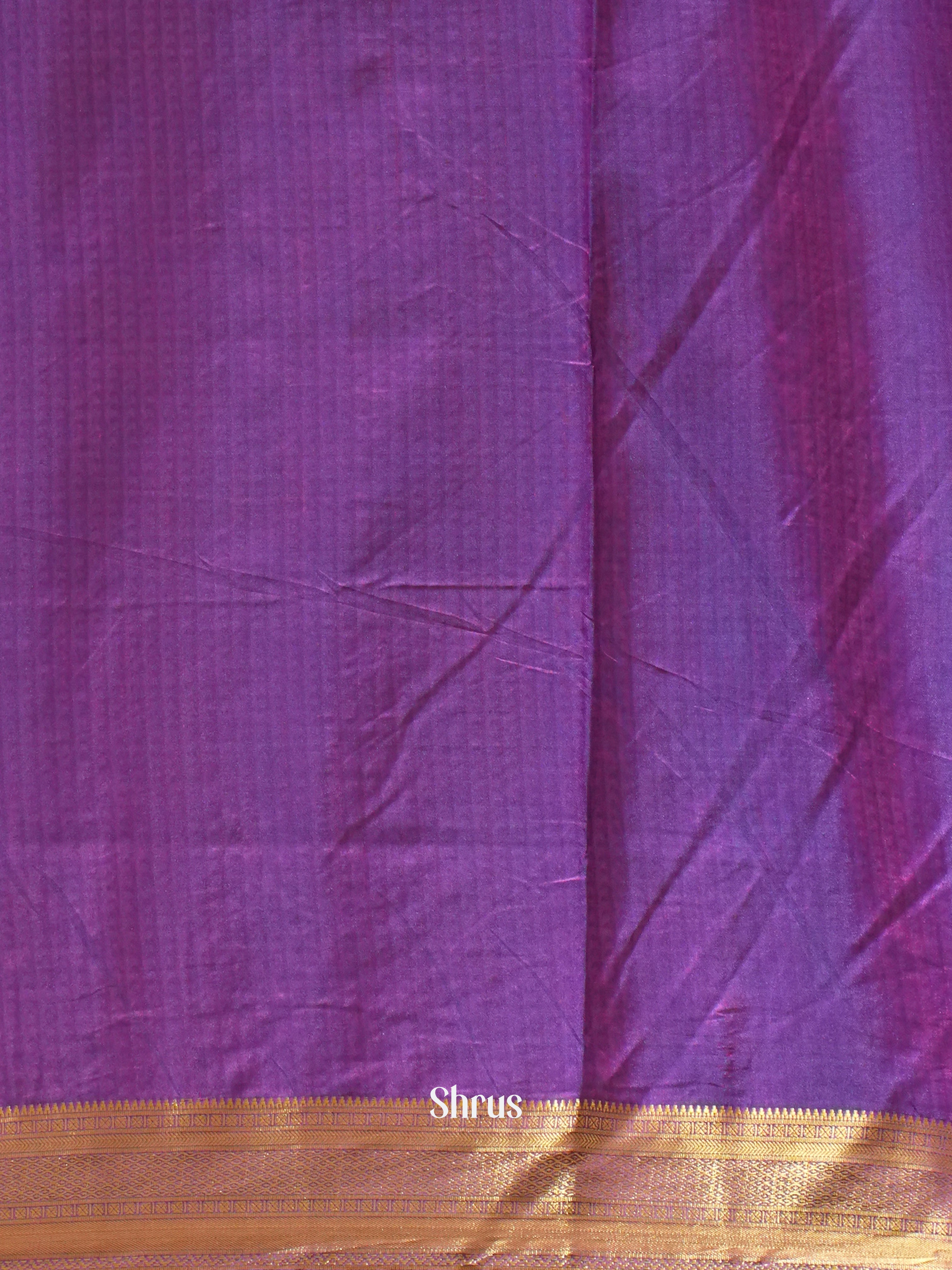 Blue & Purple - Semi Patola Saree - Shop on ShrusEternity.com