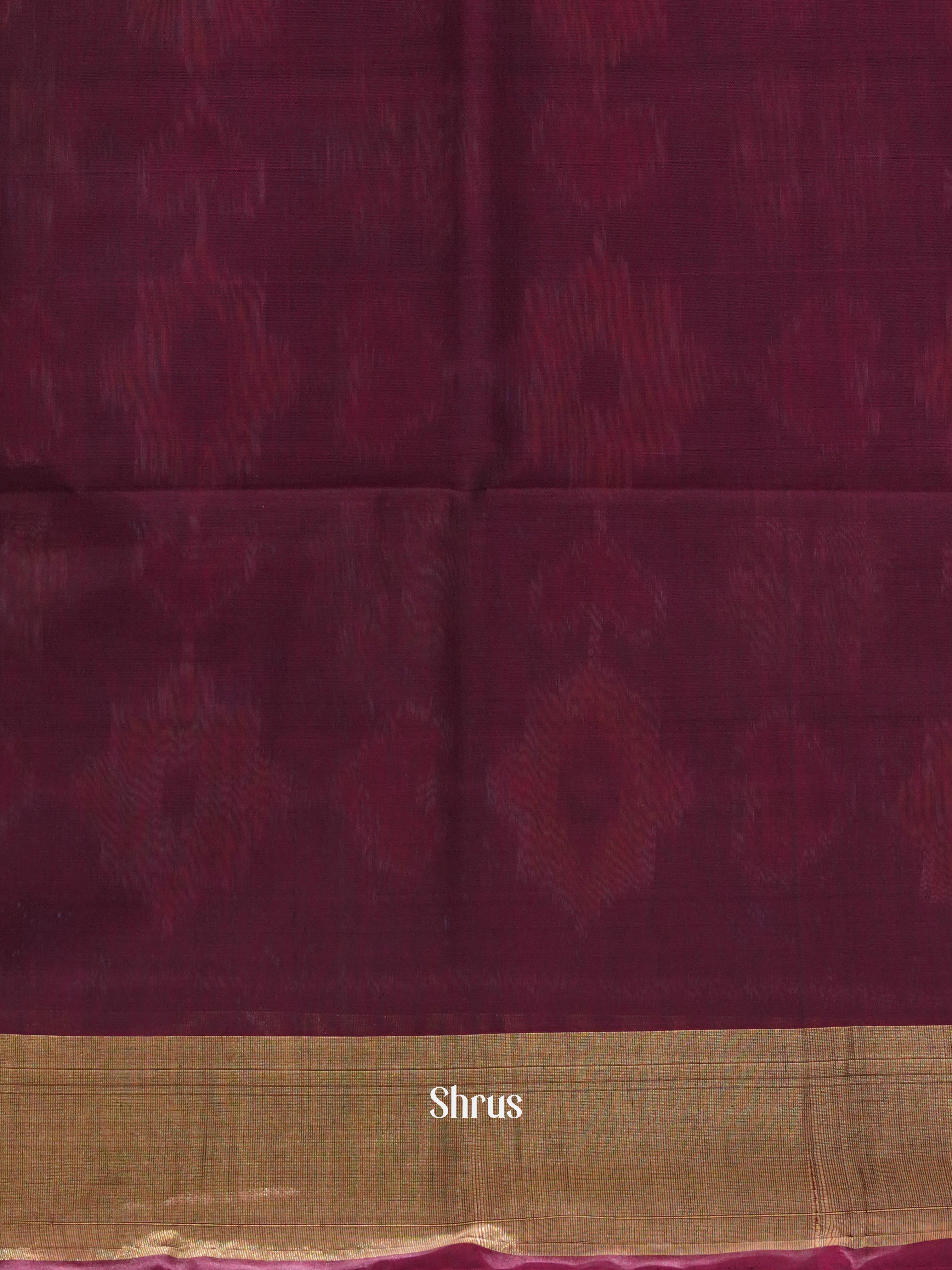 Blue & Wine - Pochampally sico Saree - Shop on ShrusEternity.com