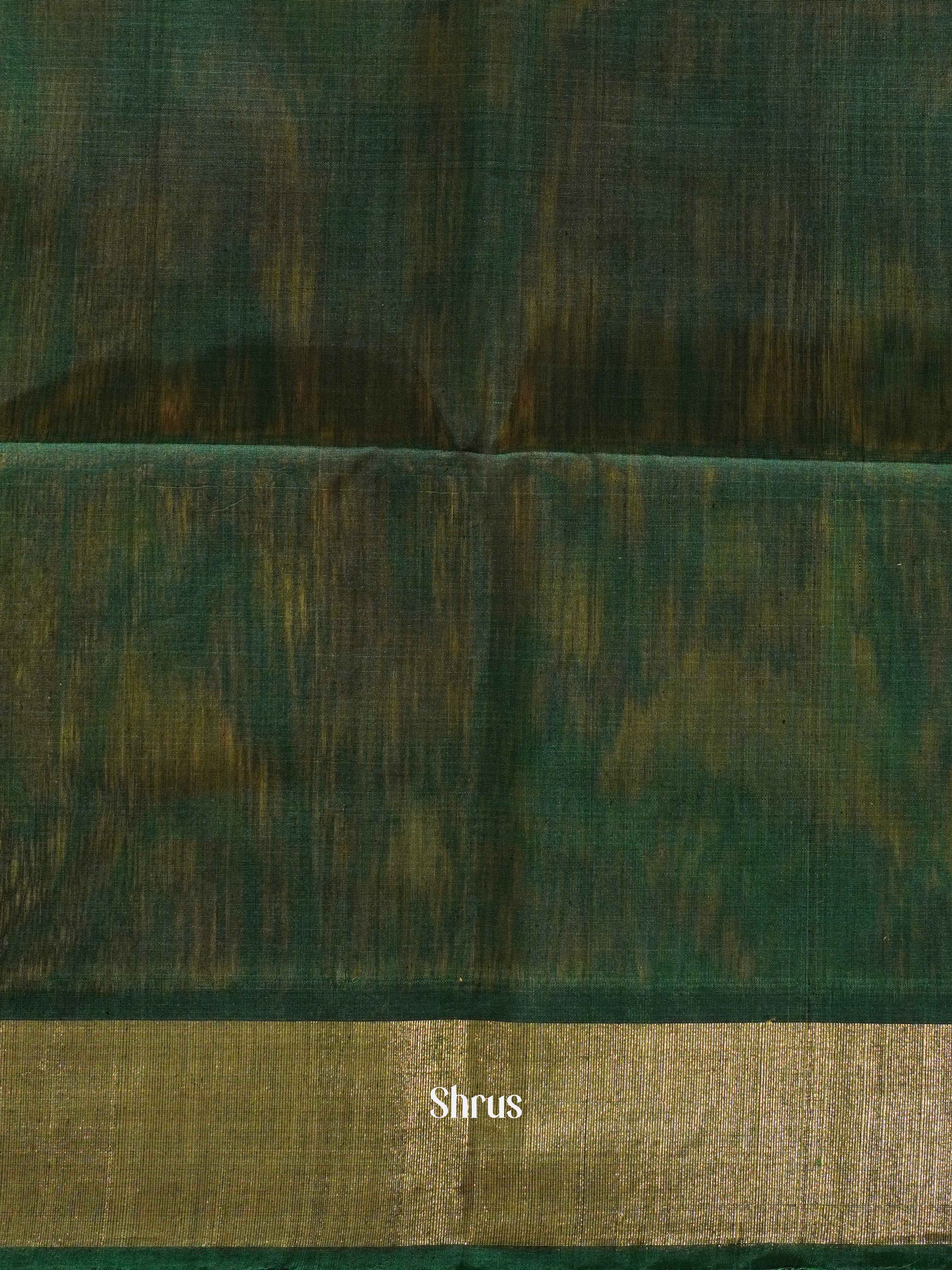 Orange & Green - Pochampally Sico Saree - Shop on ShrusEternity.com