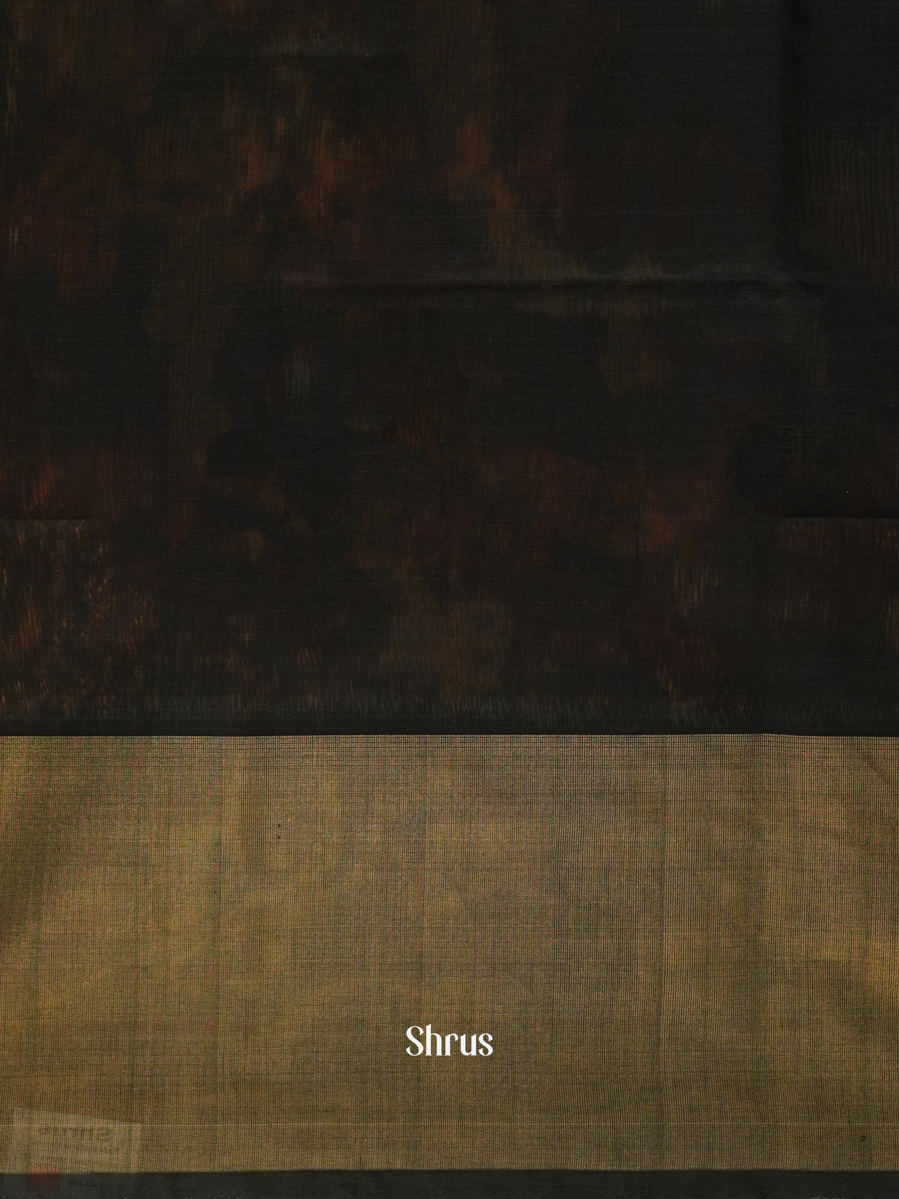 Orange & Black - Pochampally sico Saree - Shop on ShrusEternity.com