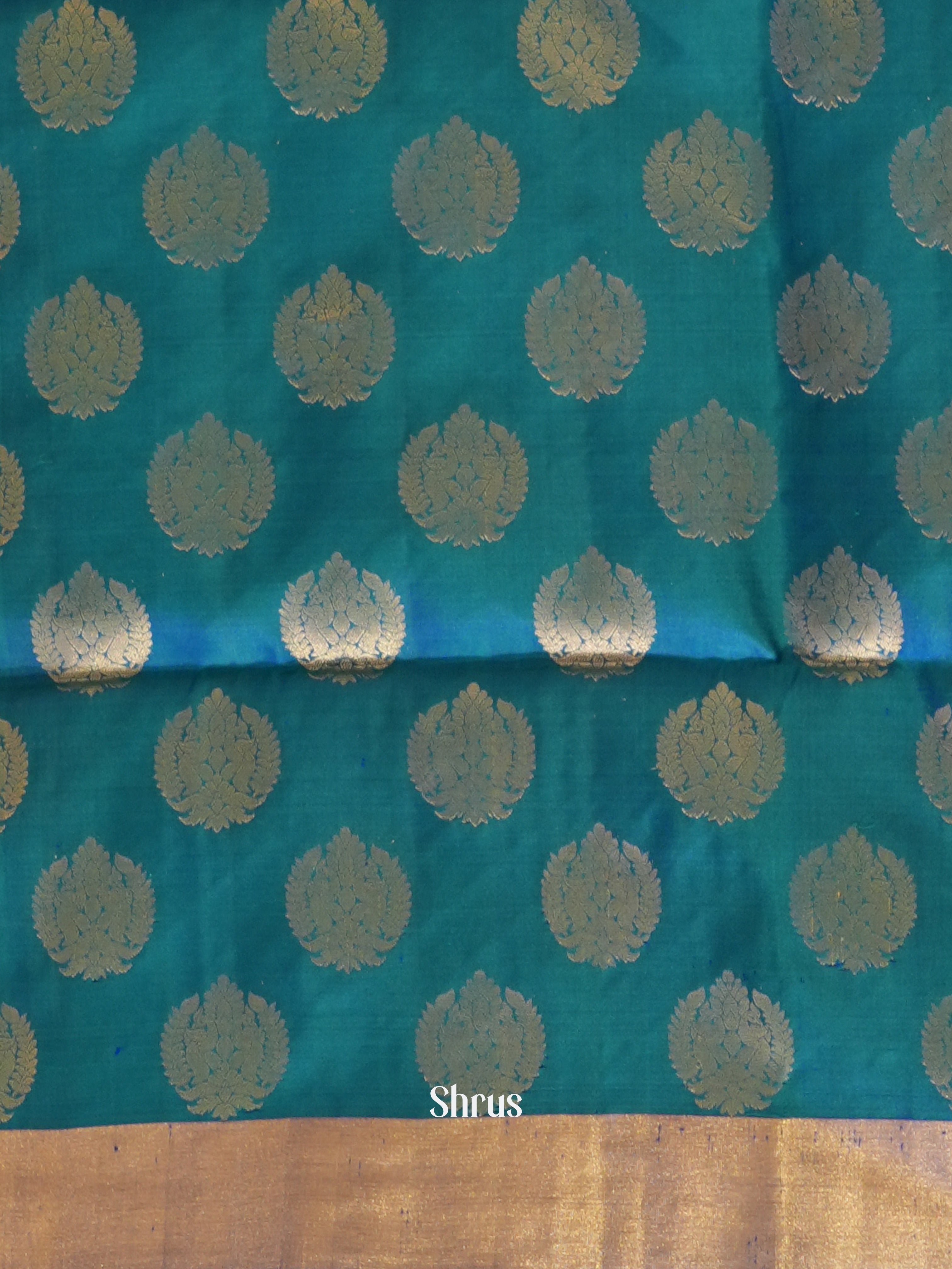 Green & Blue - Soft Silk Saree - Shop on ShrusEternity.com