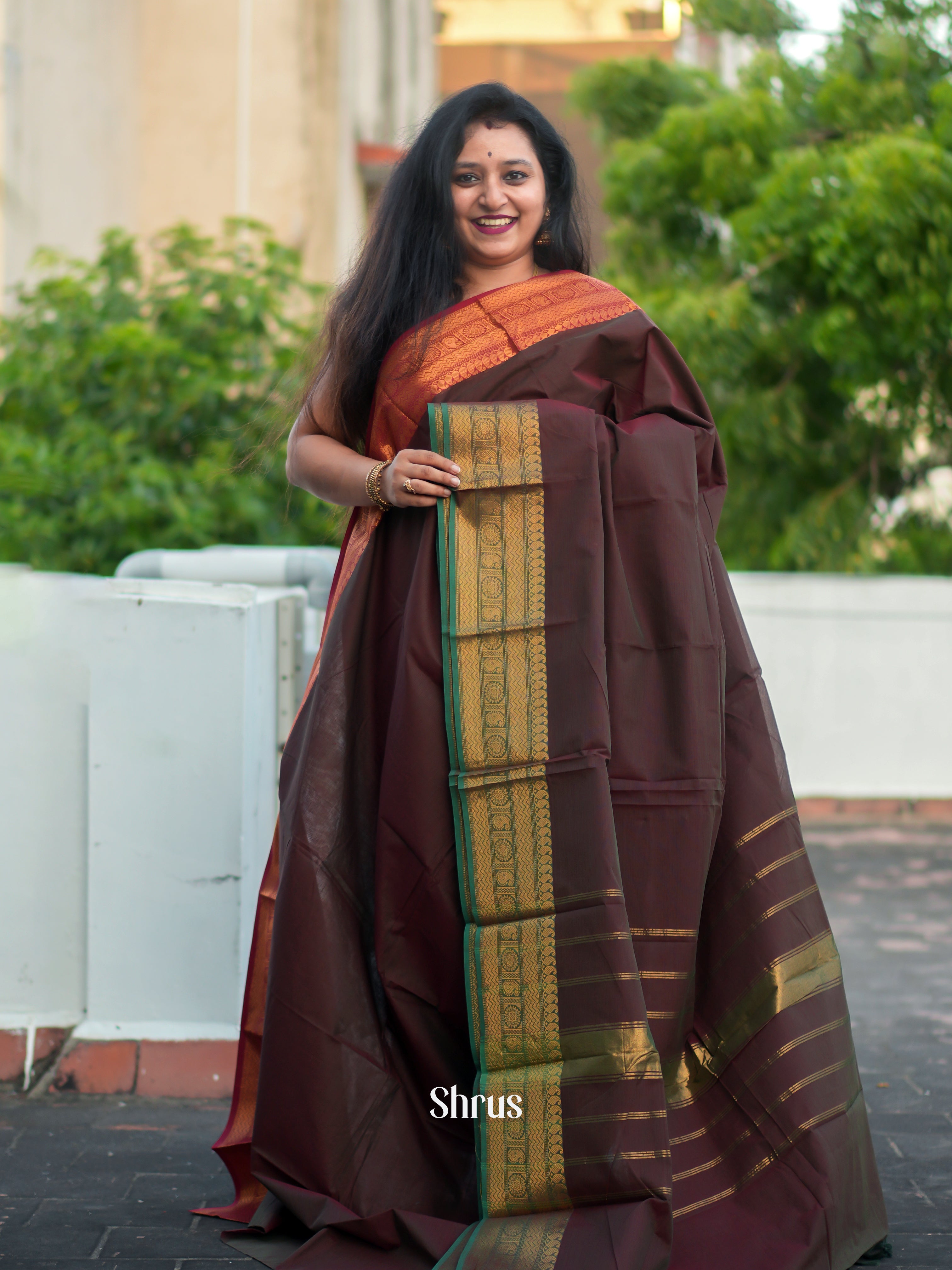 CFS19022 - Chettinad Cotton Saree - Shop on ShrusEternity.com