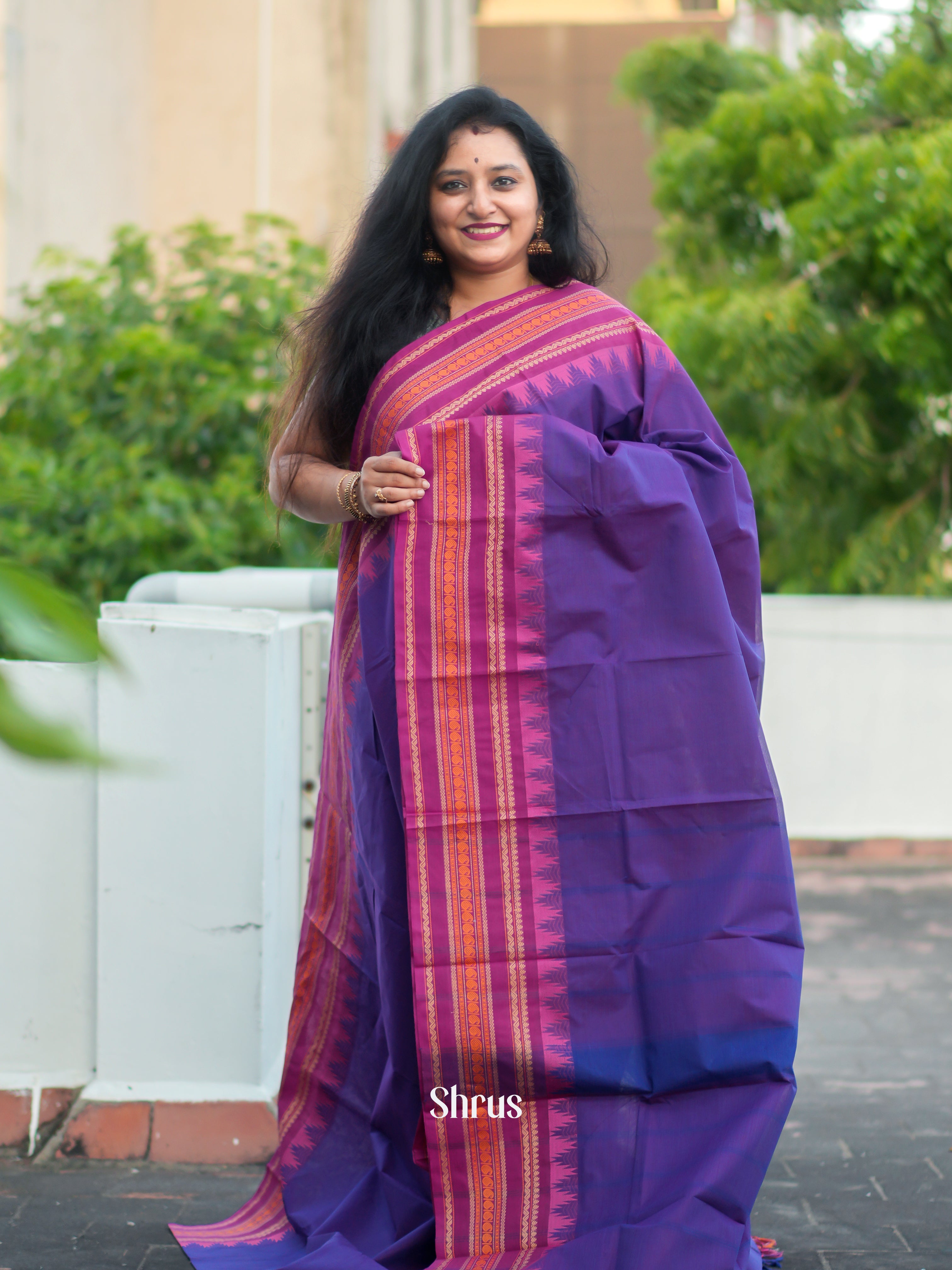 CFS19062 - Chettinad Cotton Saree - Shop on ShrusEternity.com