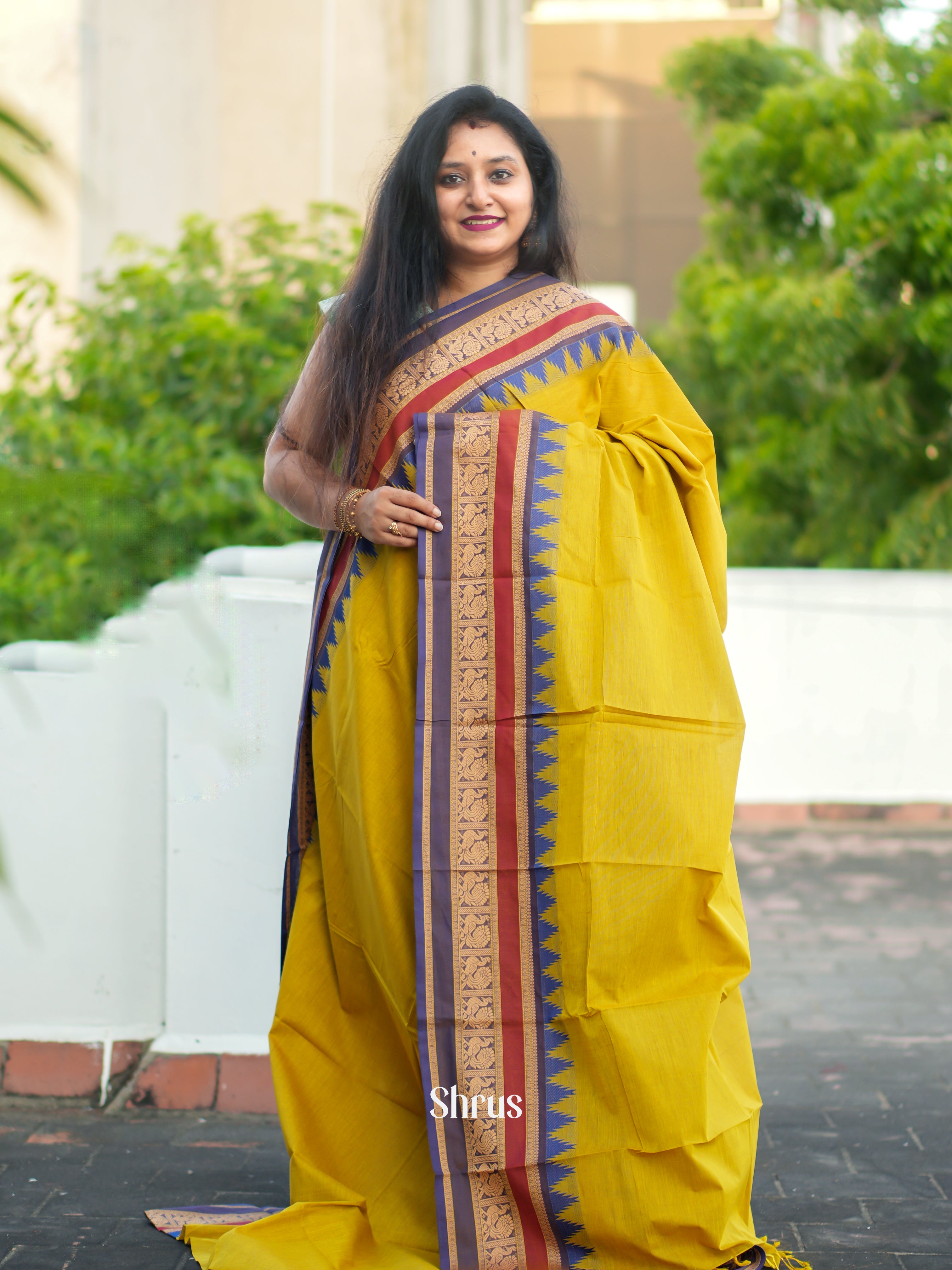 Green & Purple - Chettinad Cotton Saree - Shop on ShrusEternity.com