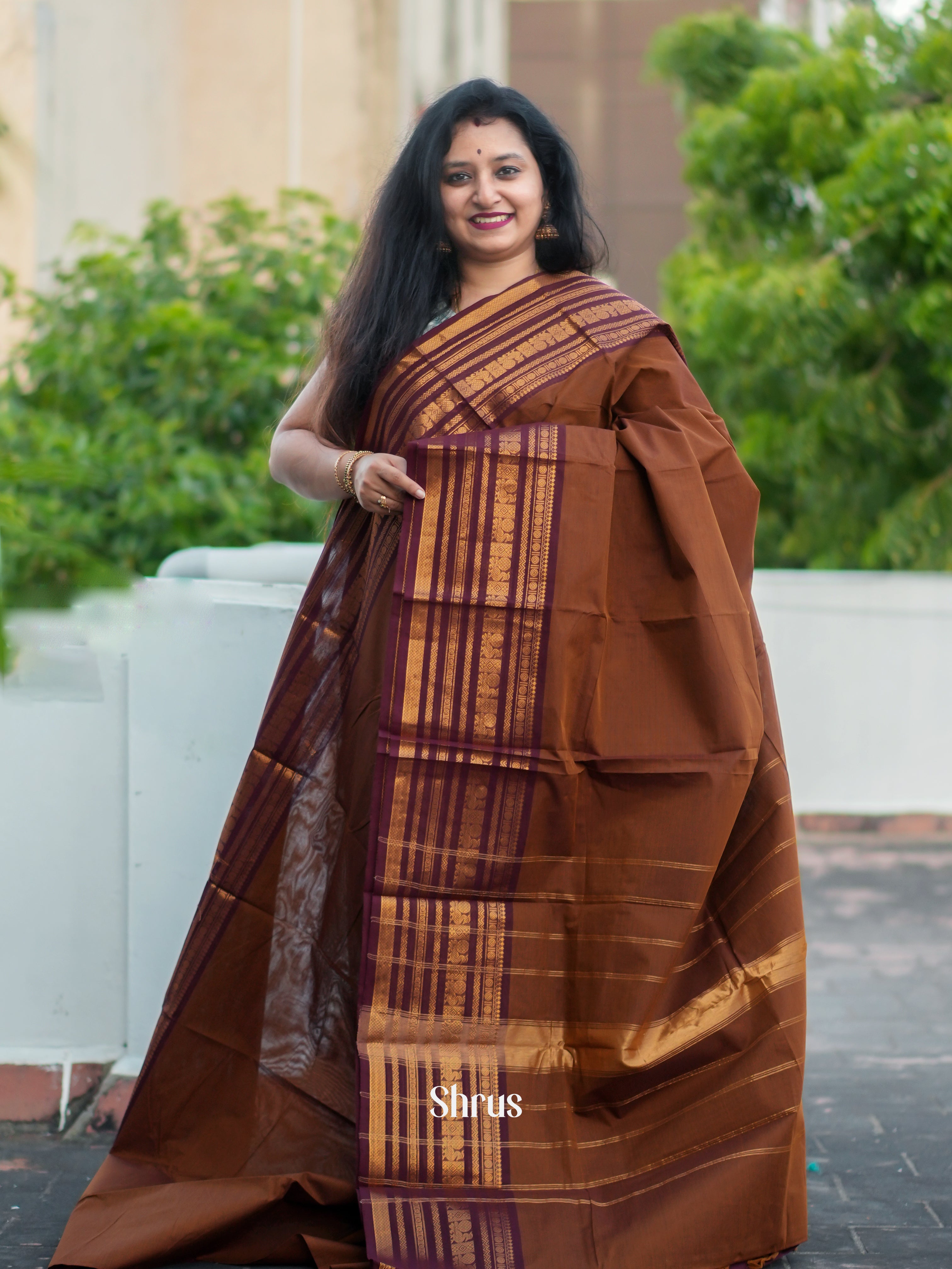 CFS19150 - Chettinad Cotton Saree - Shop on ShrusEternity.com