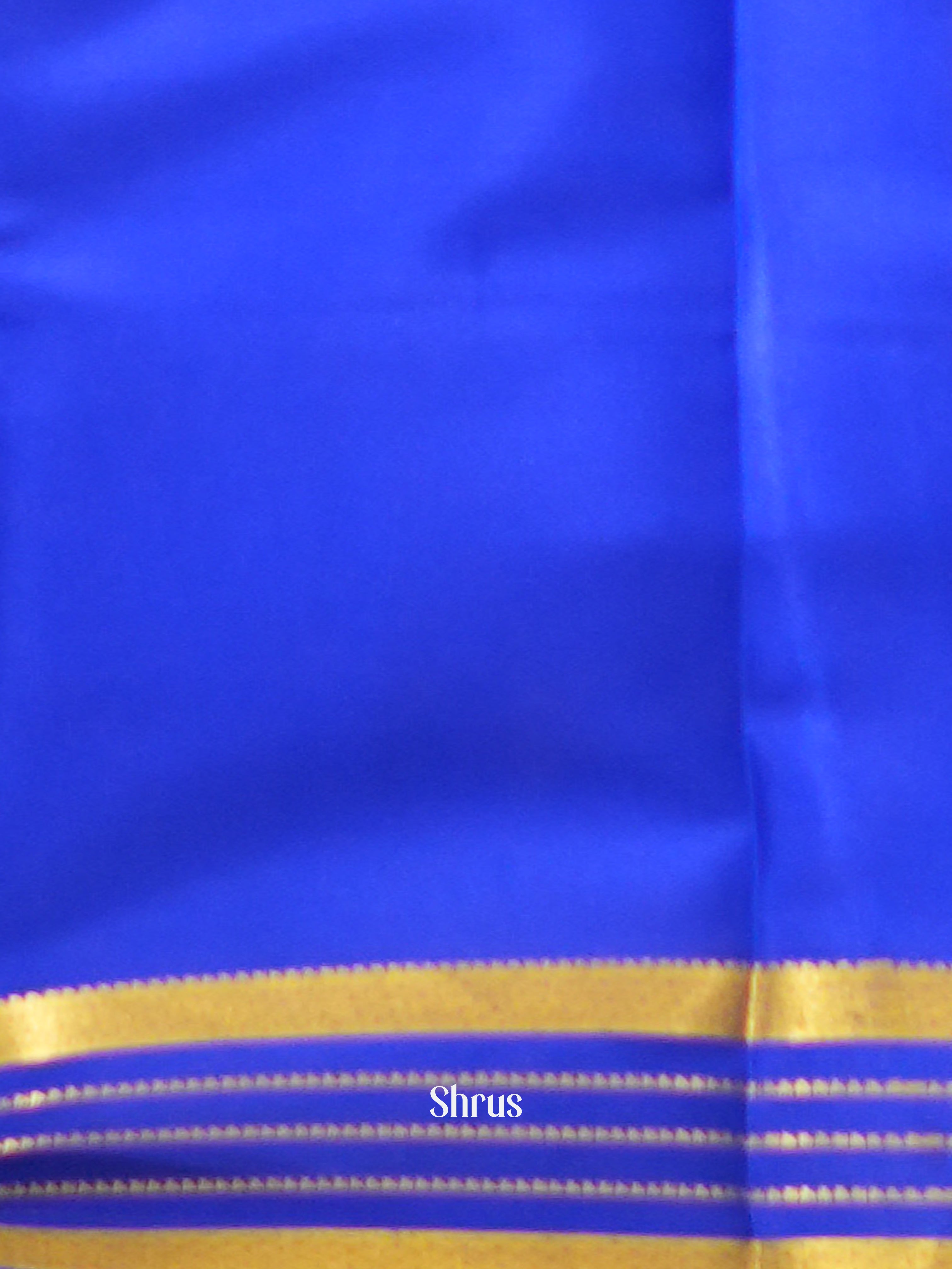 Peach & Blue -Mysore Silk - Shop on ShrusEternity.com