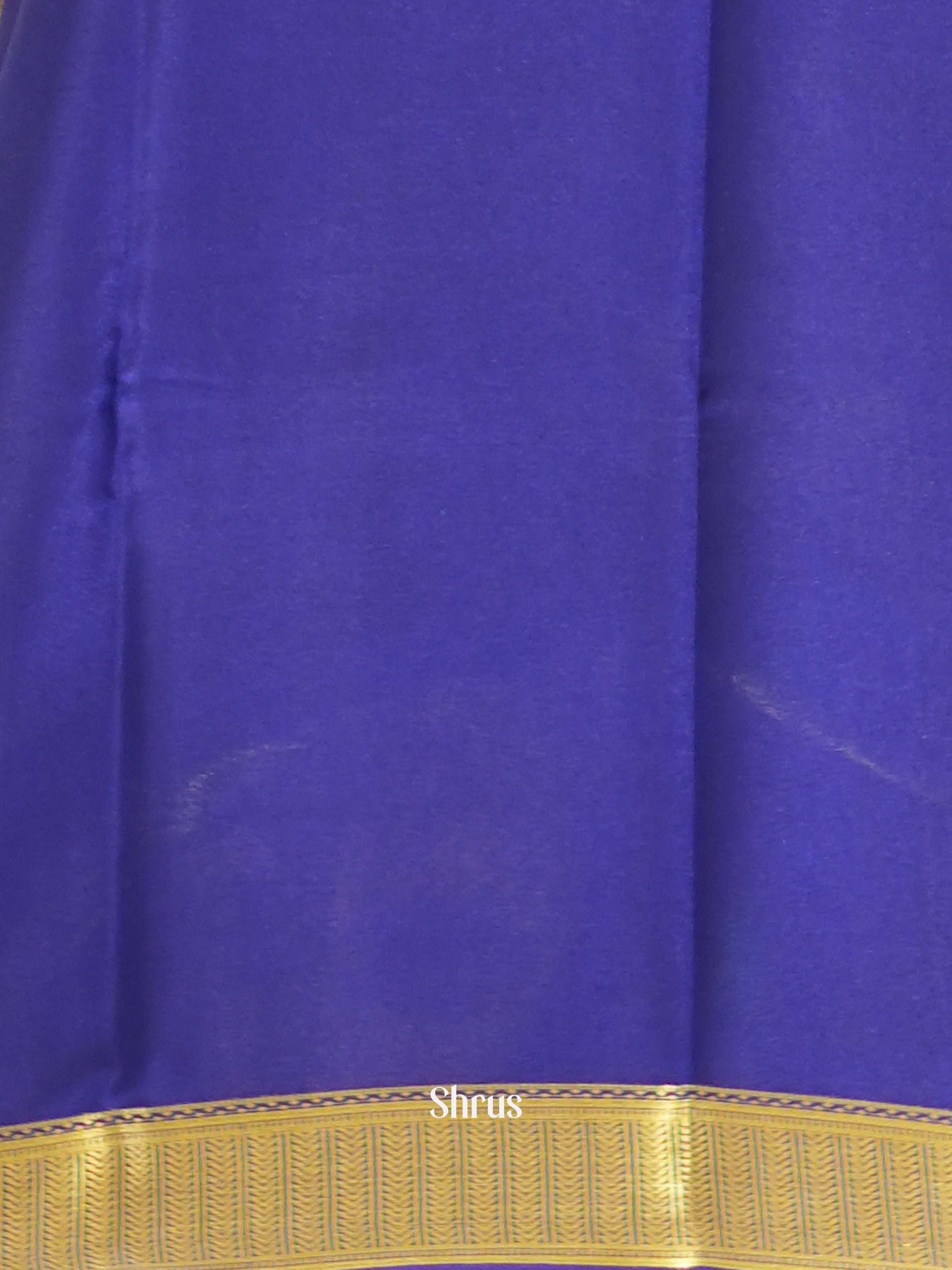 Grey & Blue - Mysore Silk - Shop on ShrusEternity.com