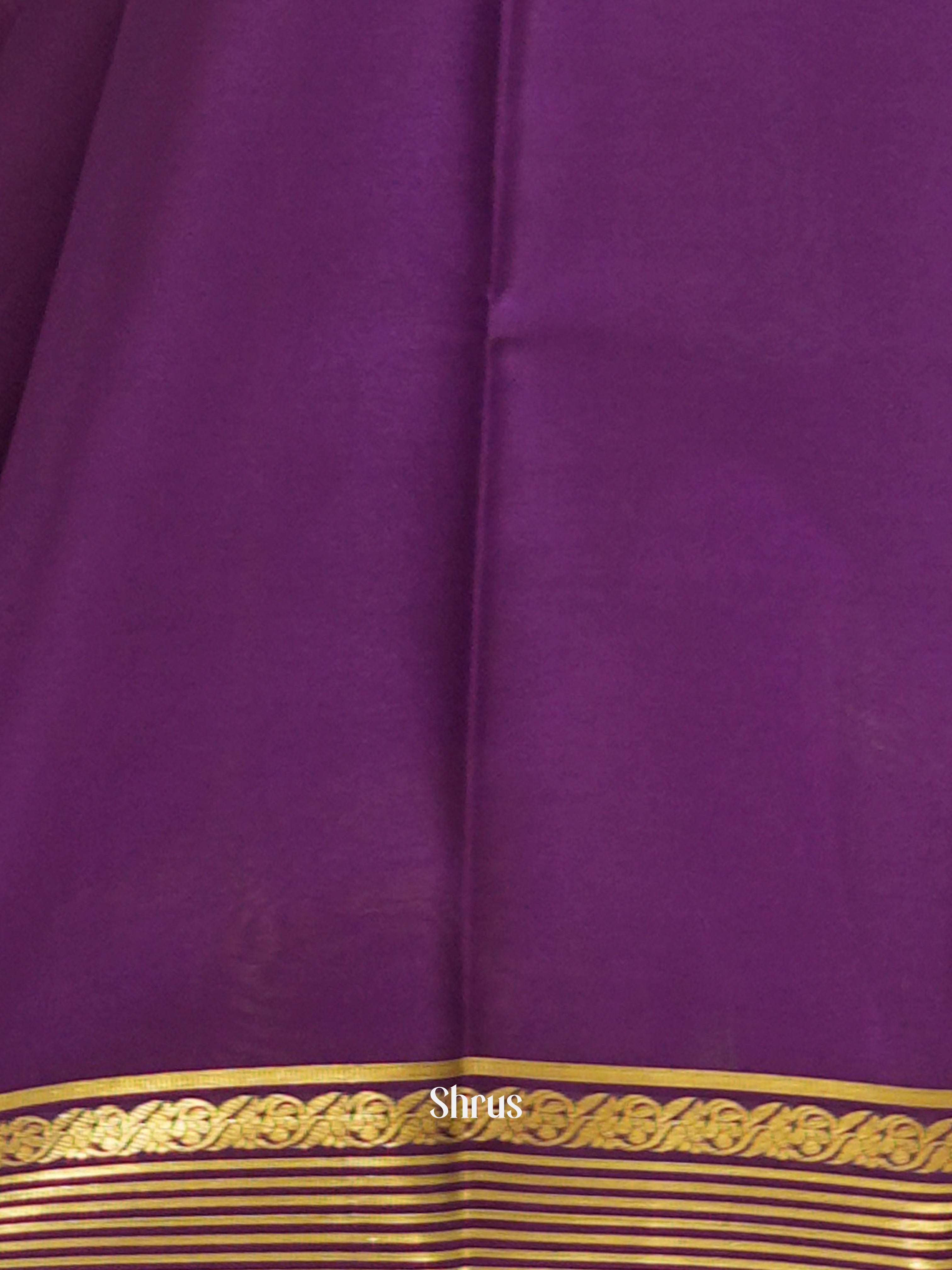 Green & Violet -Mysore Silk - Shop on ShrusEternity.com