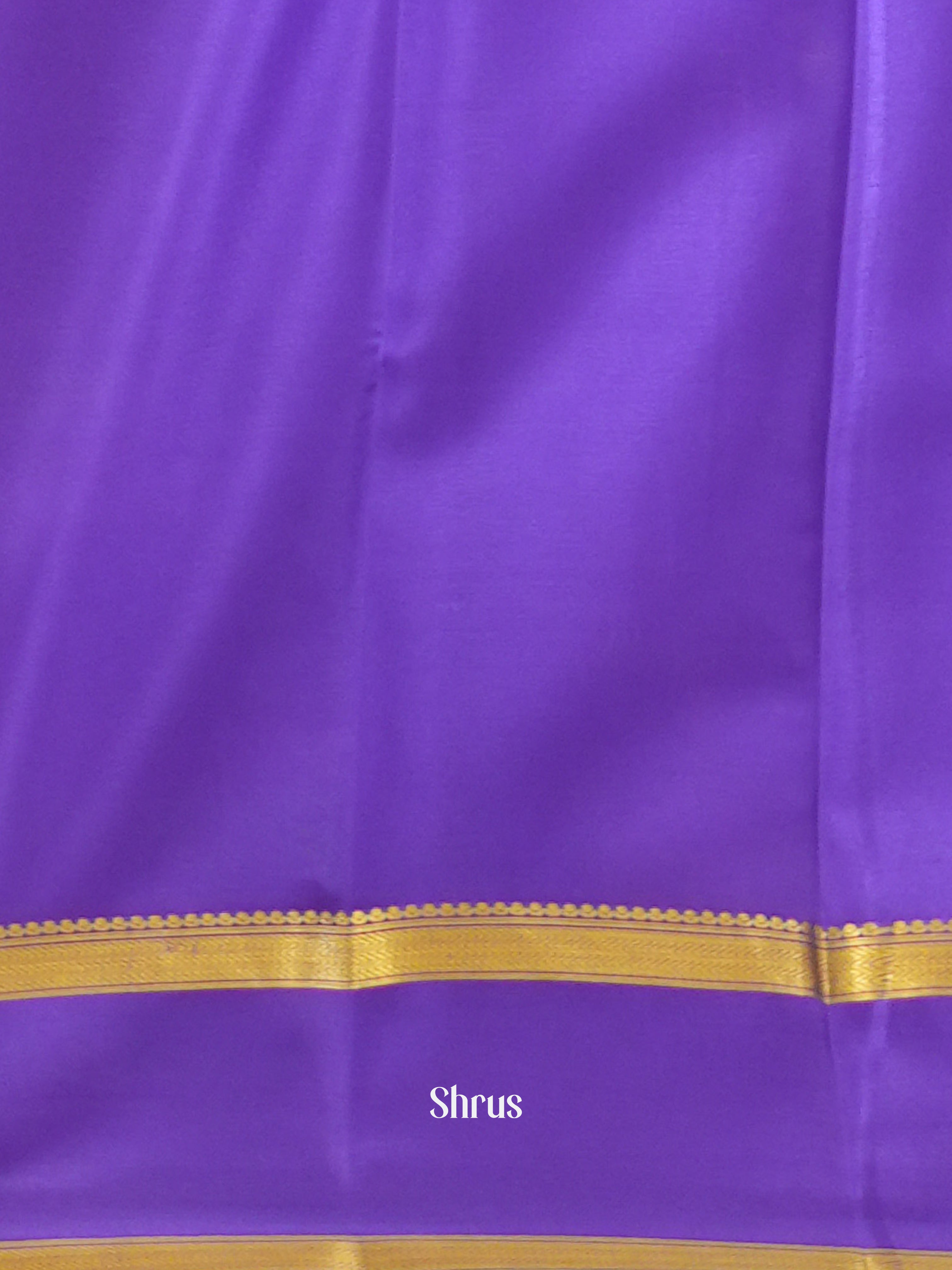 Ice green & Purple -Mysore Silk - Shop on ShrusEternity.com