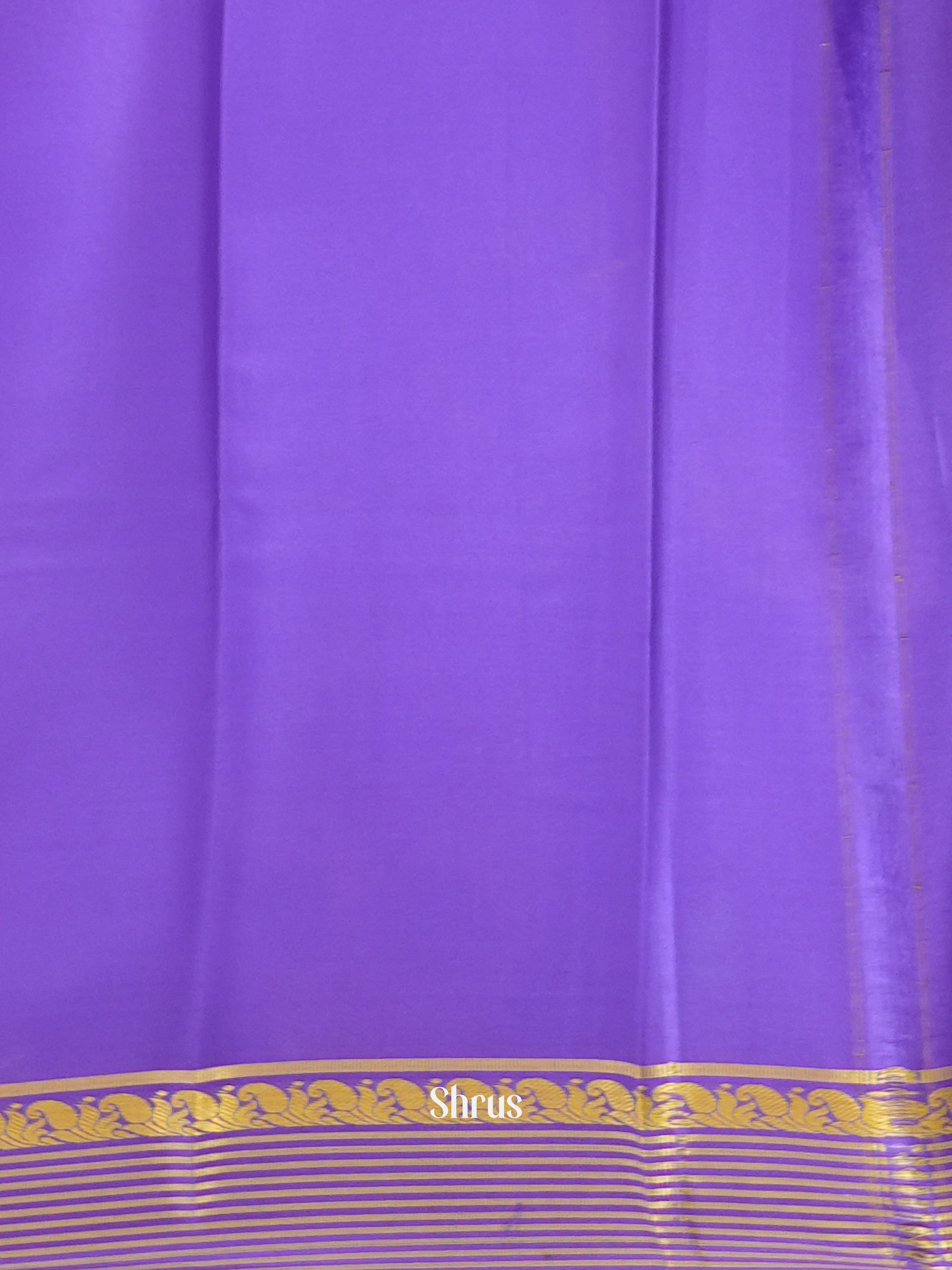 Orange & Purple -Mysore Silk - Shop on ShrusEternity.com